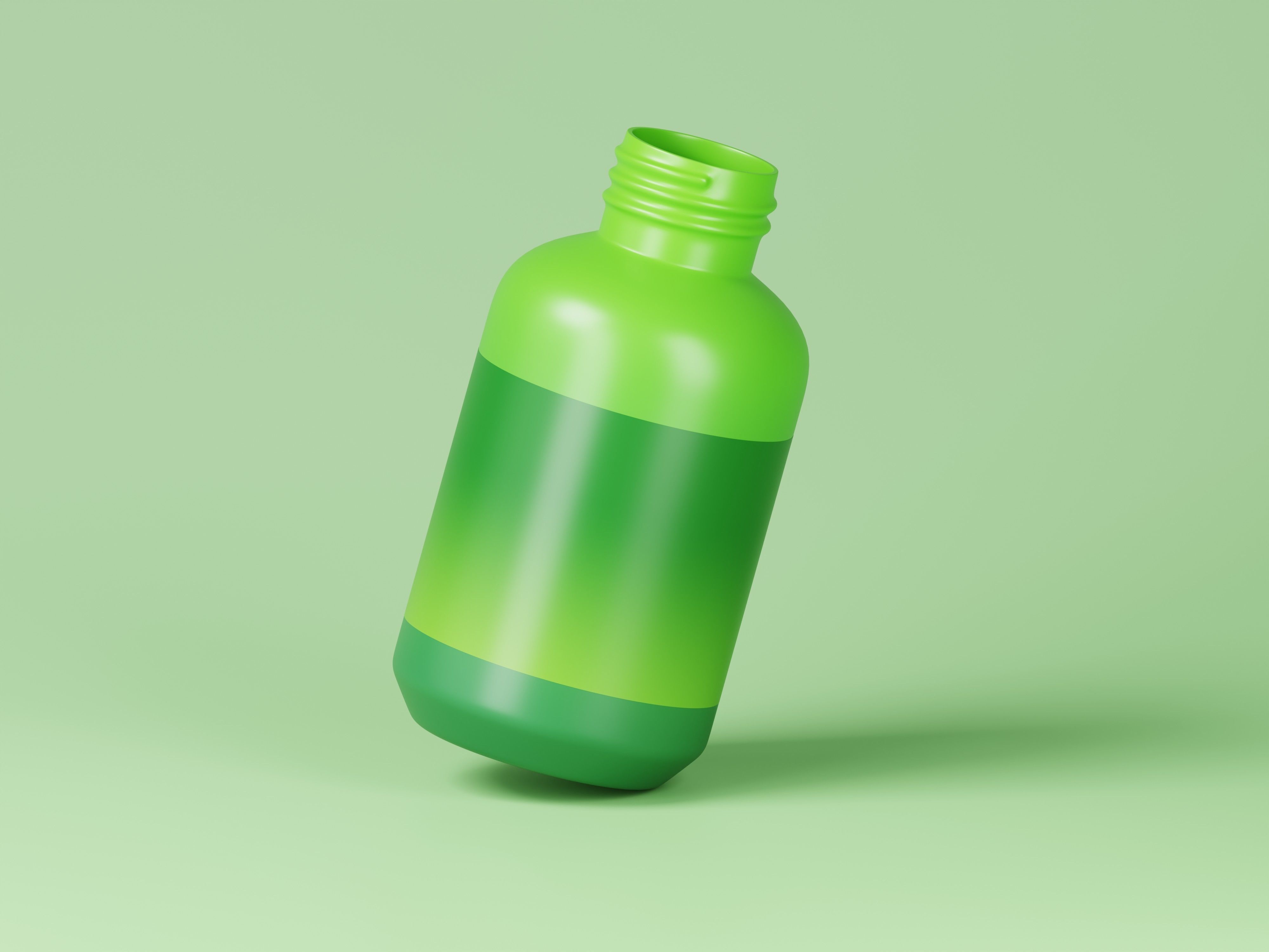 Green Cosmetic Product Bottle 3D Model Low-poly 3D model_15