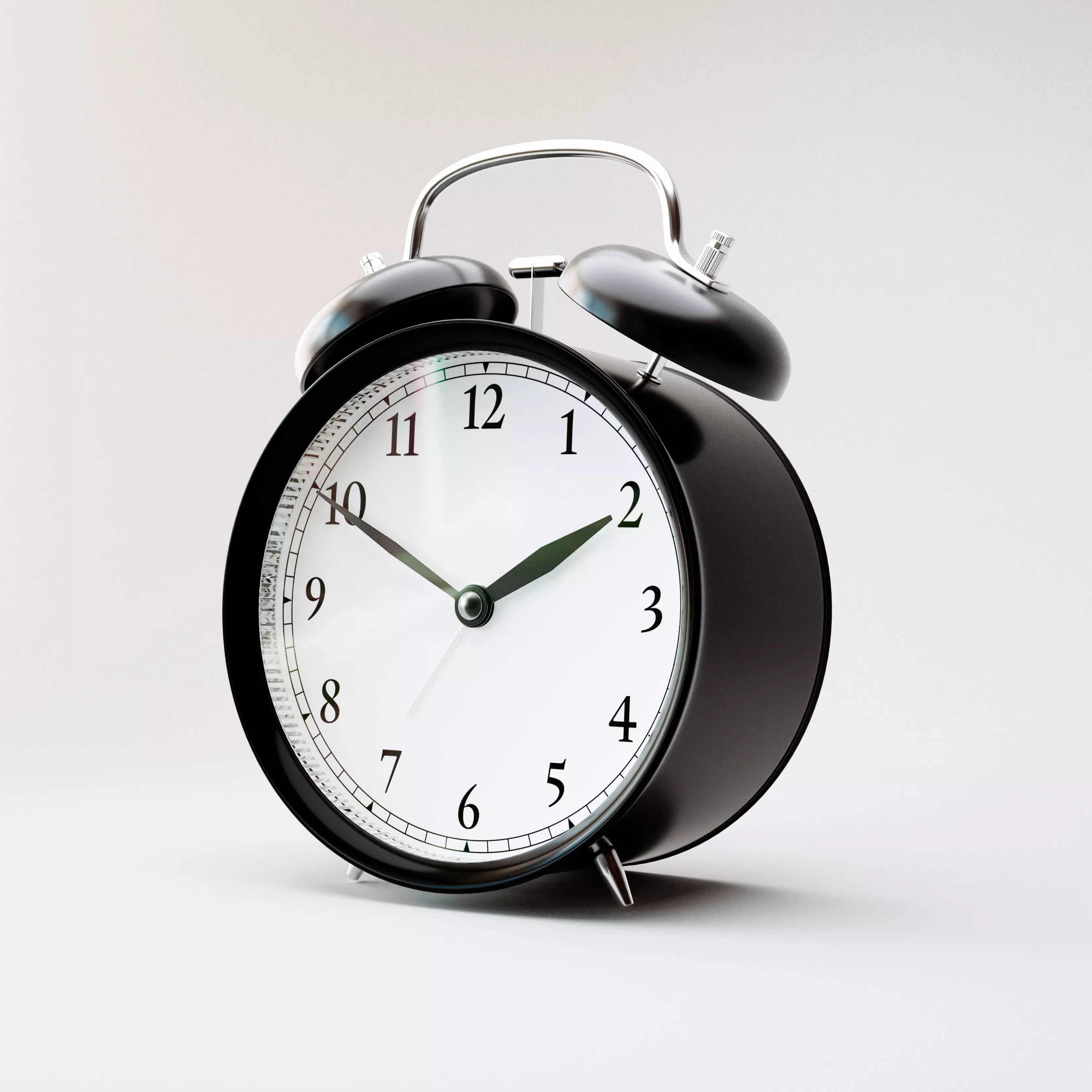 Modern Analogue Alarm Clock 3D model_0