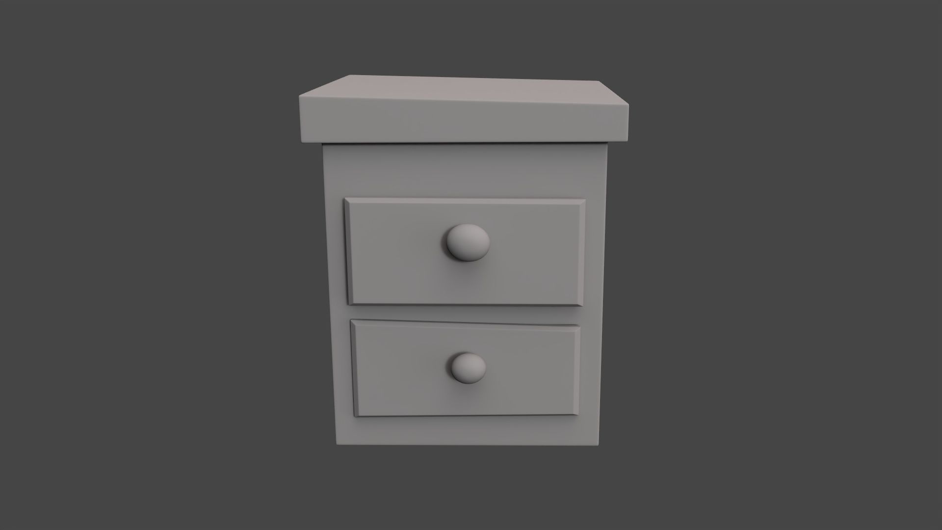 Stylized drawer Low-poly 3D model_1
