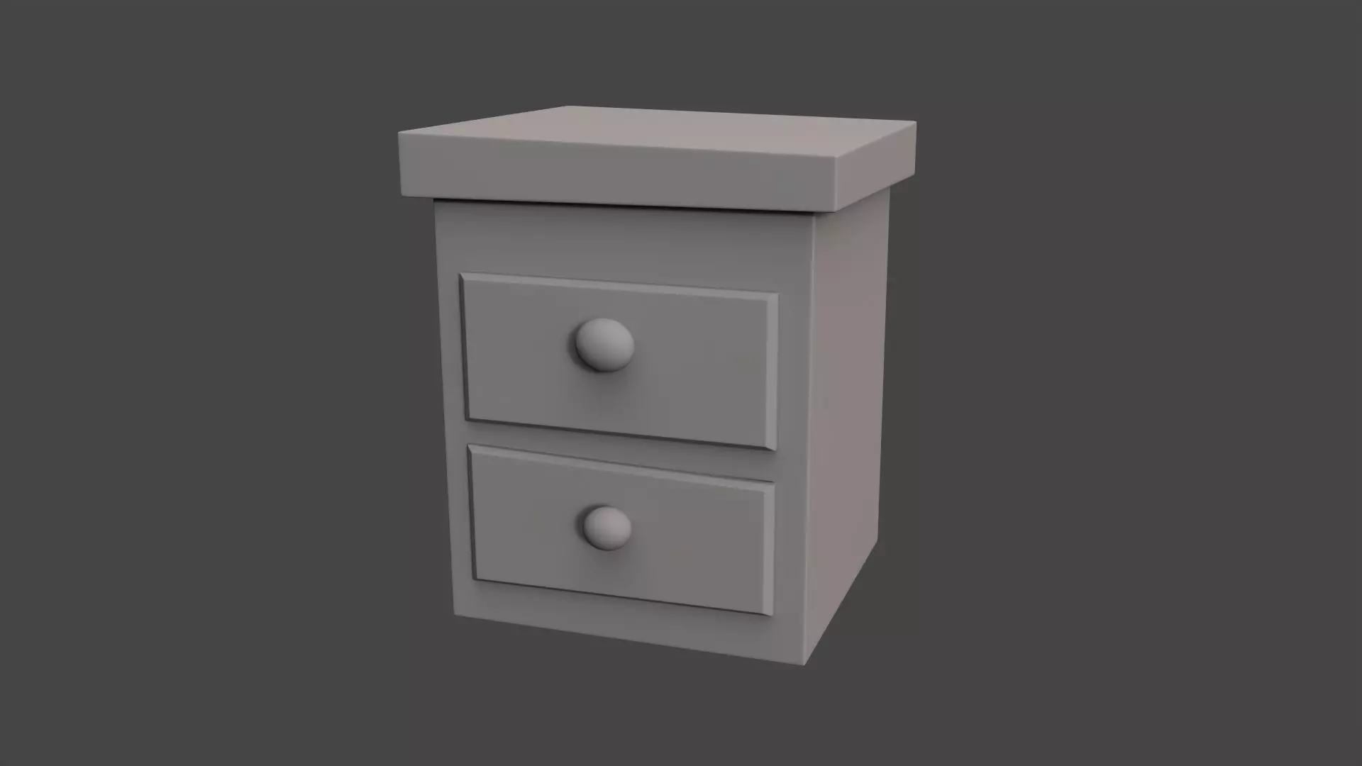 Stylized drawer Low-poly 3D model_0