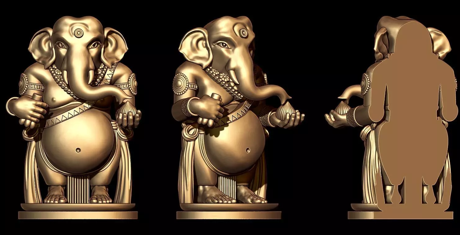 STANDING GANESHA 3D model