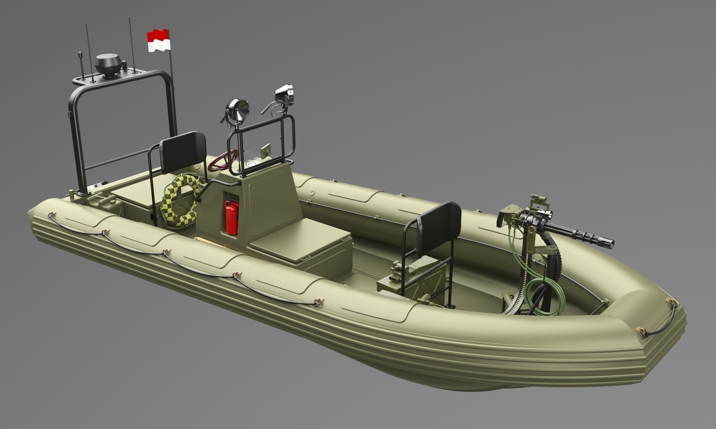 Lifesaving Boat 3D model_4