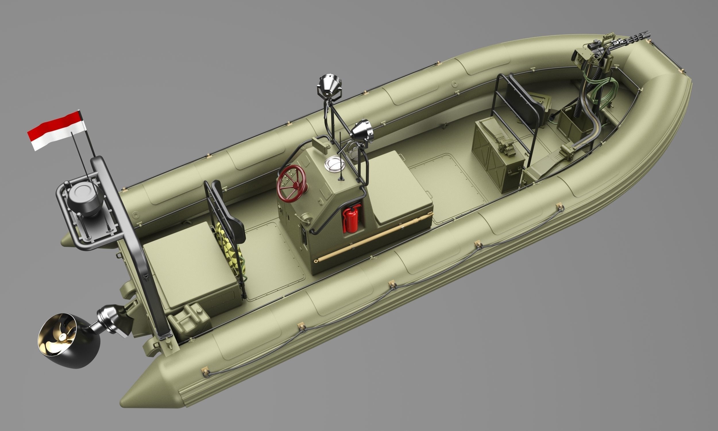 Lifesaving Boat 3D model_3