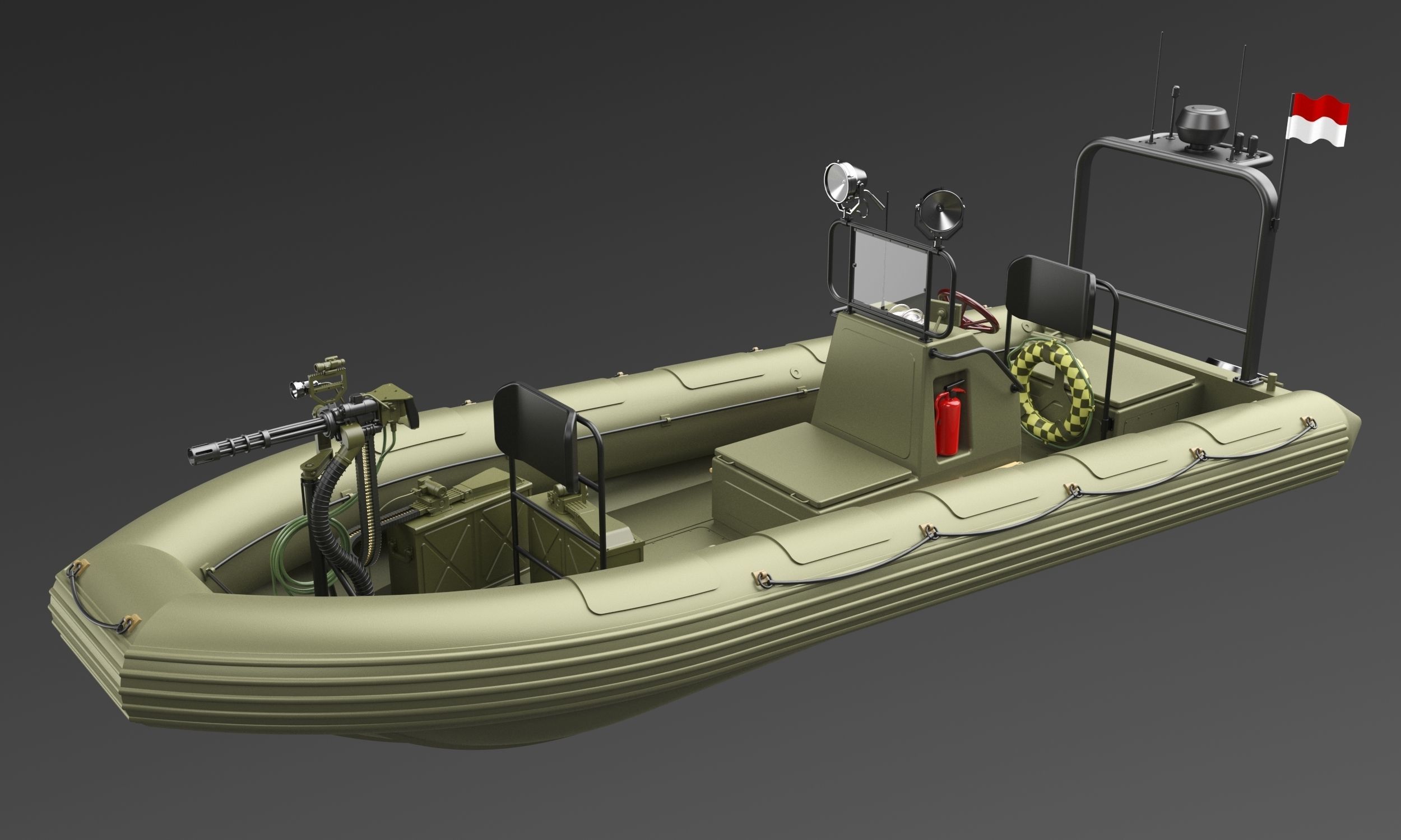 Lifesaving Boat 3D model_1