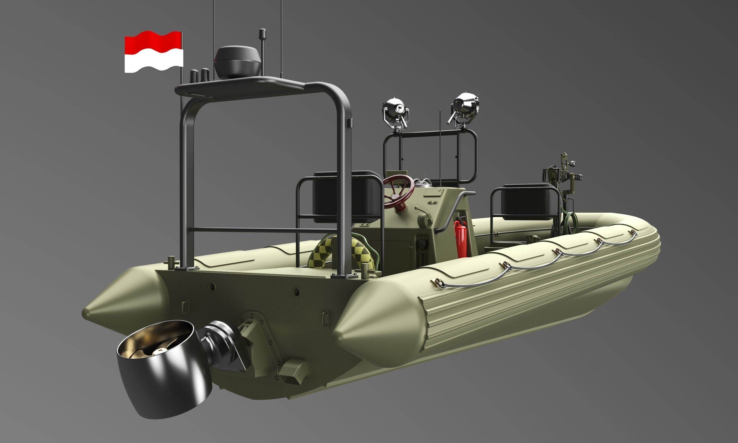 Lifesaving Boat 3D model_6