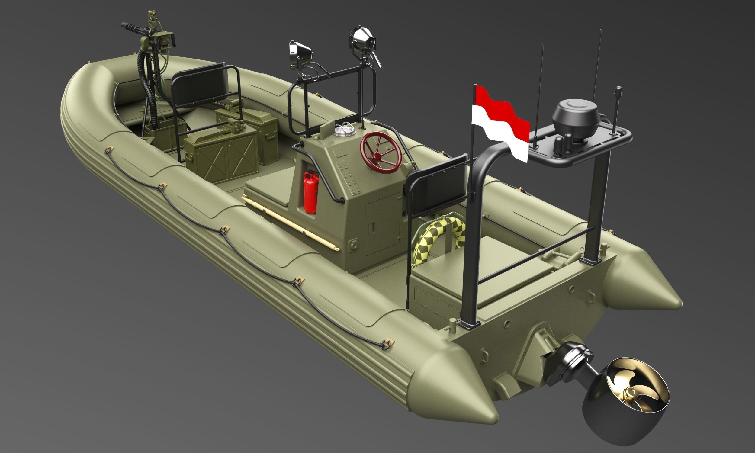 Lifesaving Boat 3D model_2