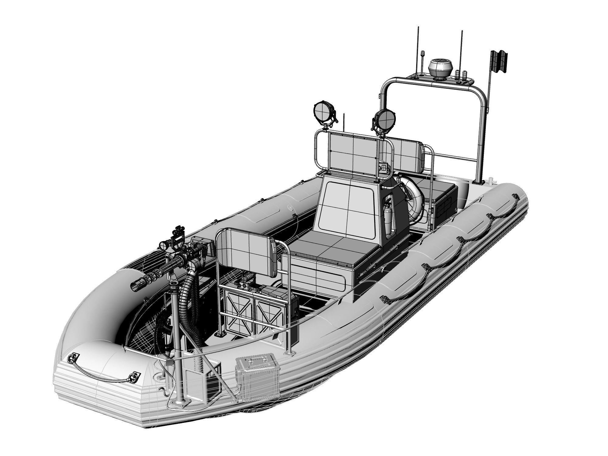 Lifesaving Boat 3D model_9