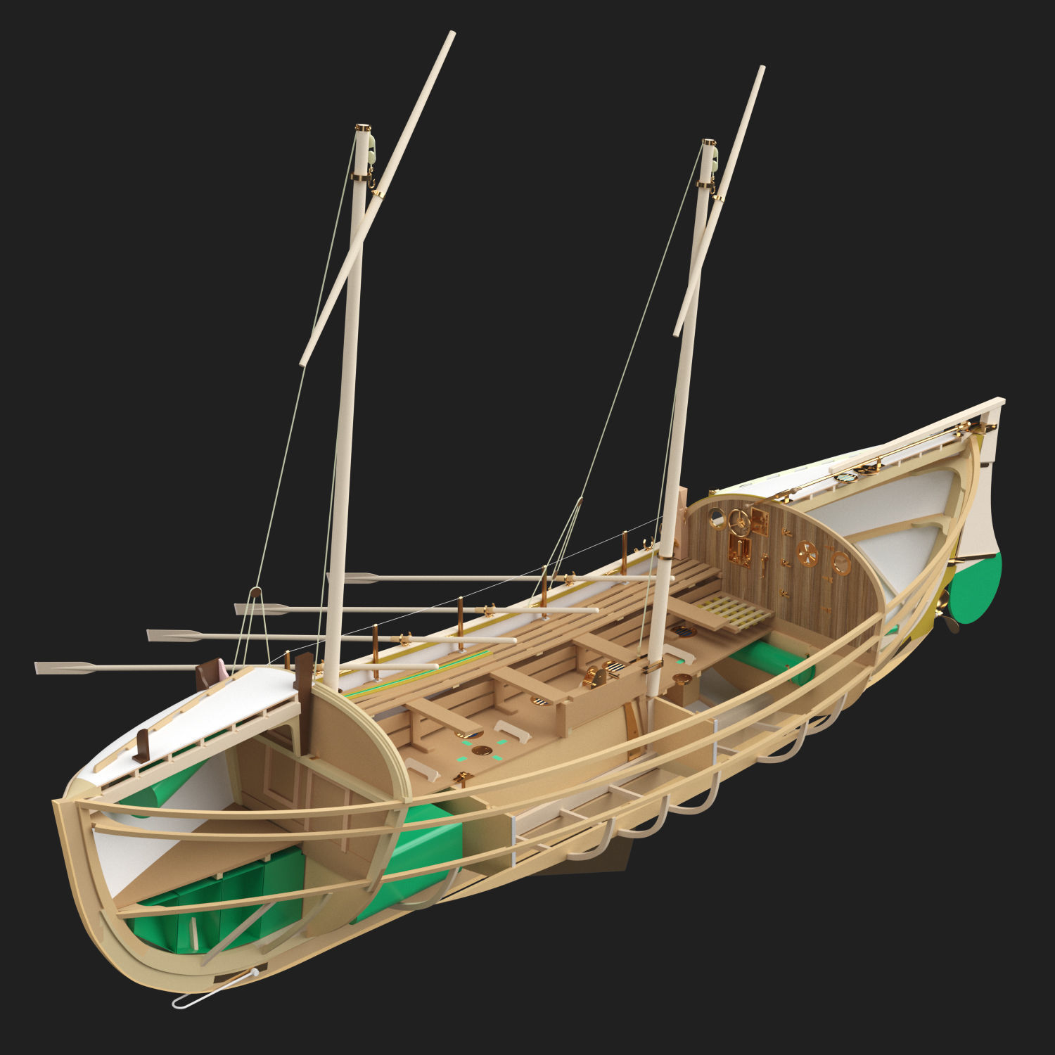 Lifeboat 3D model_1