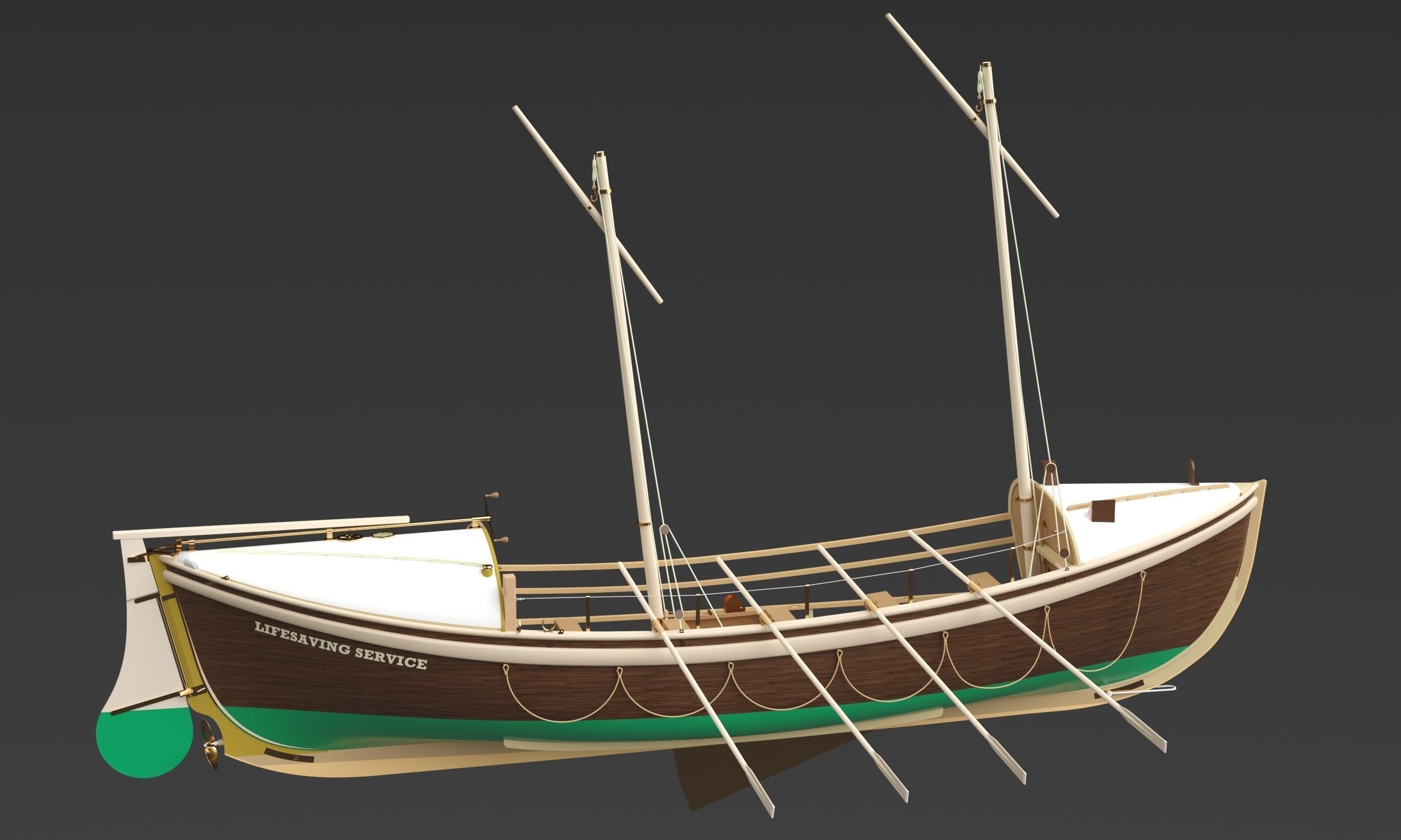 Lifeboat 3D model_2