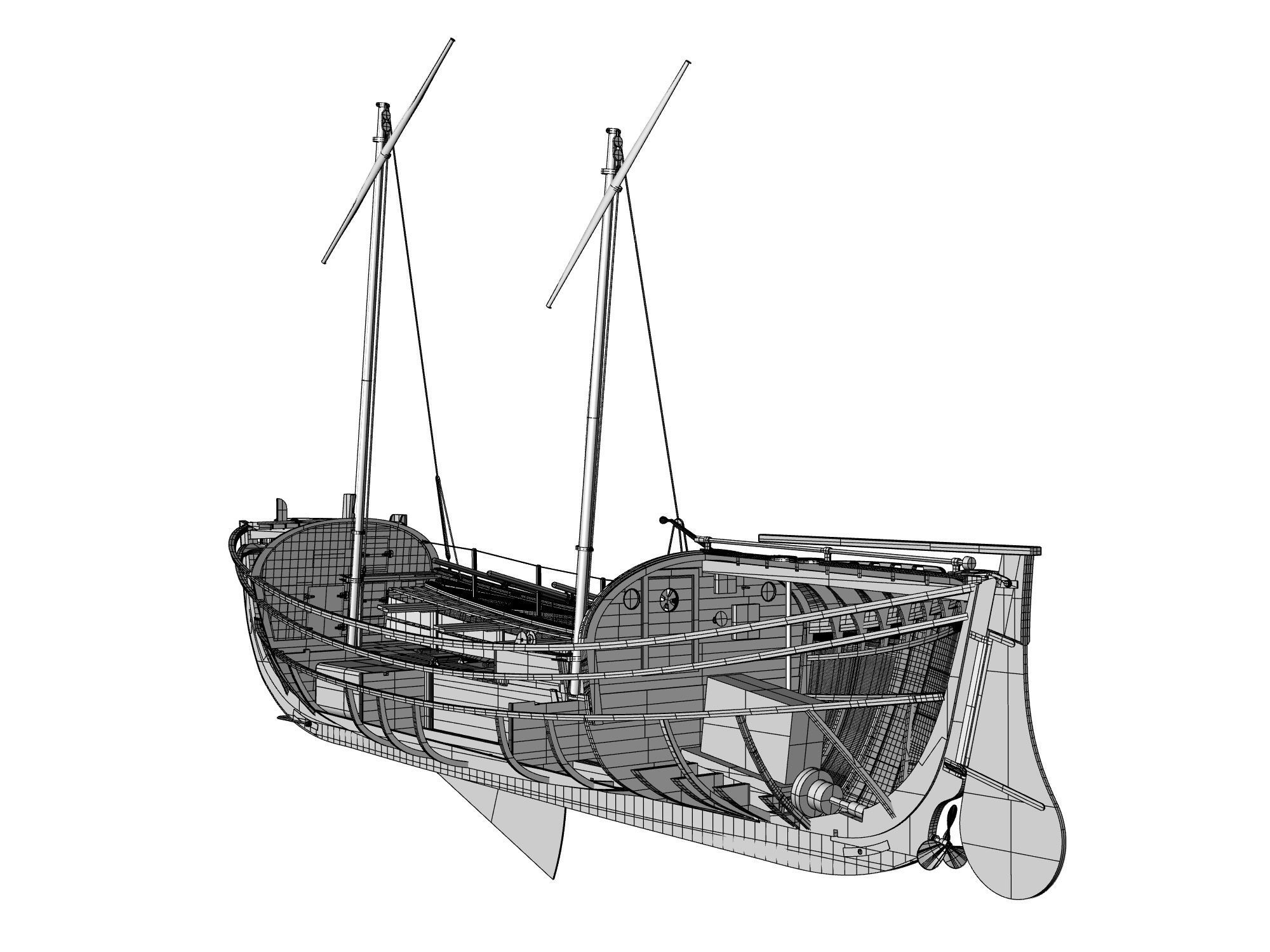 Lifeboat 3D model_9