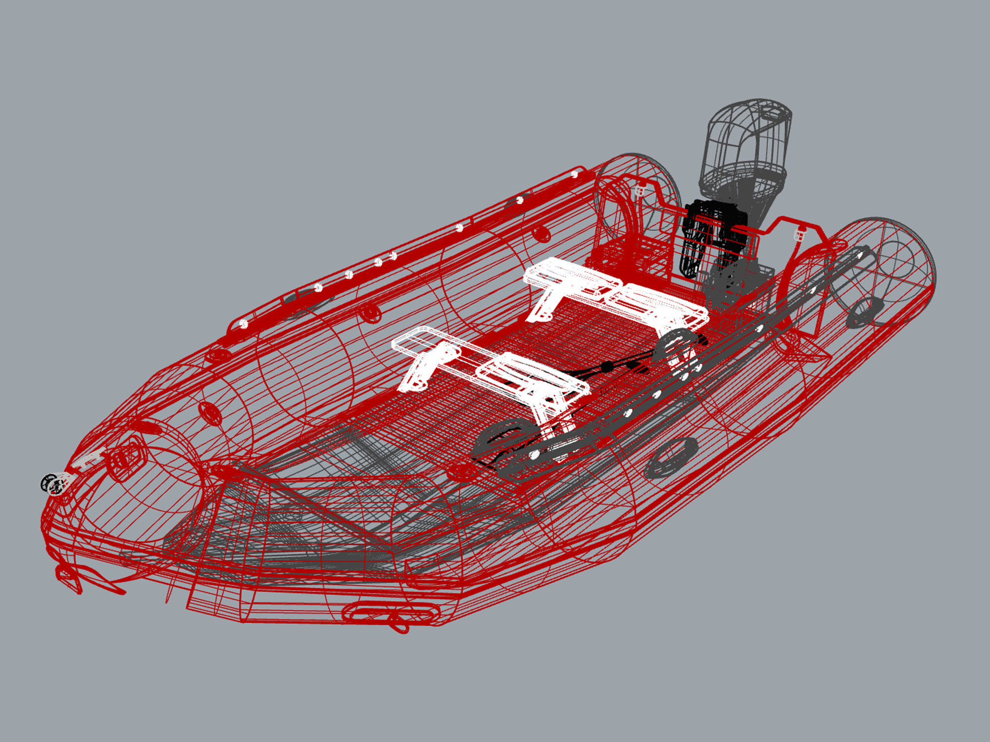 Rigid Hull Inflatable Boat 3D model_8
