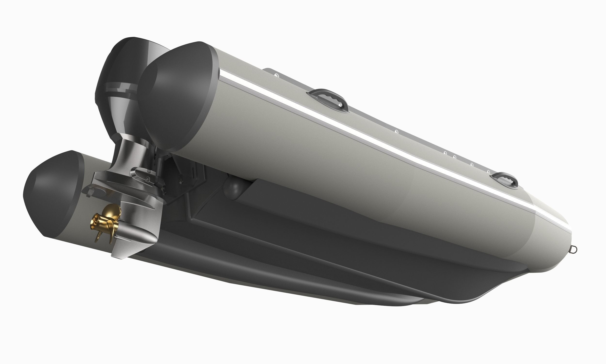 Rigid Hull Inflatable Boat 3D model_4