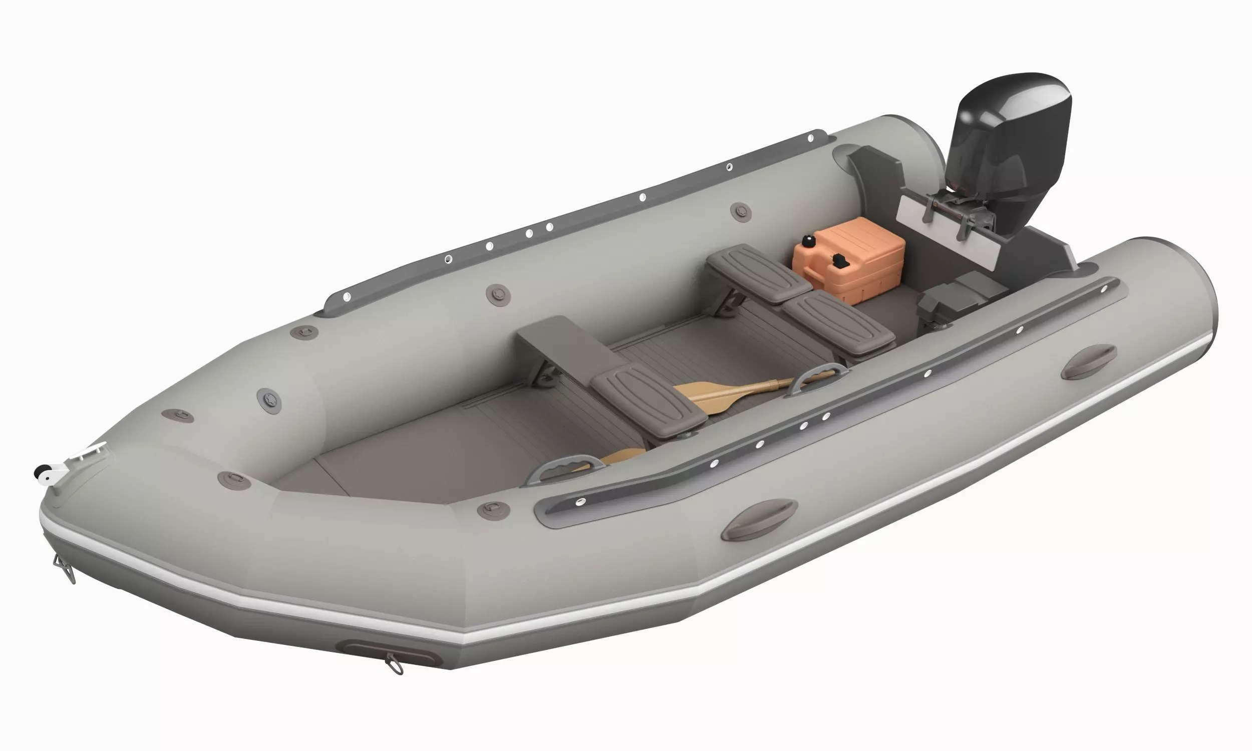Rigid Hull Inflatable Boat 3D model_0