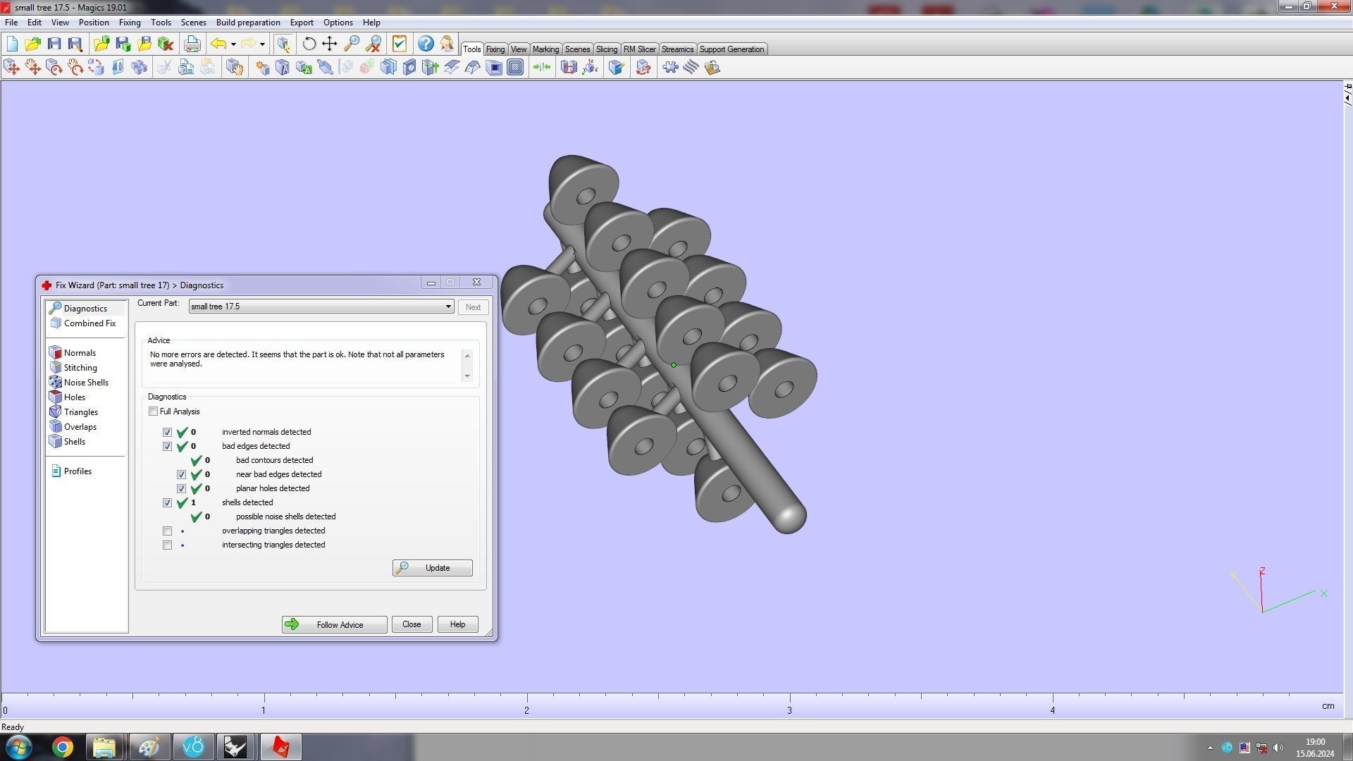 Clash One Row Piramida Diamonds Ring 17 5 mm 3D print model_19