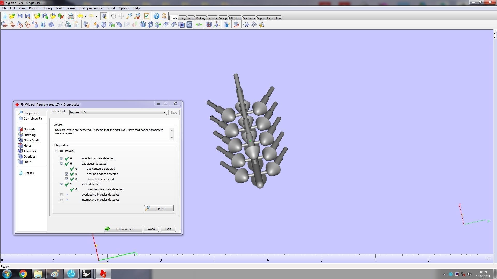Clash One Row Piramida Diamonds Ring 17 5 mm 3D print model_20