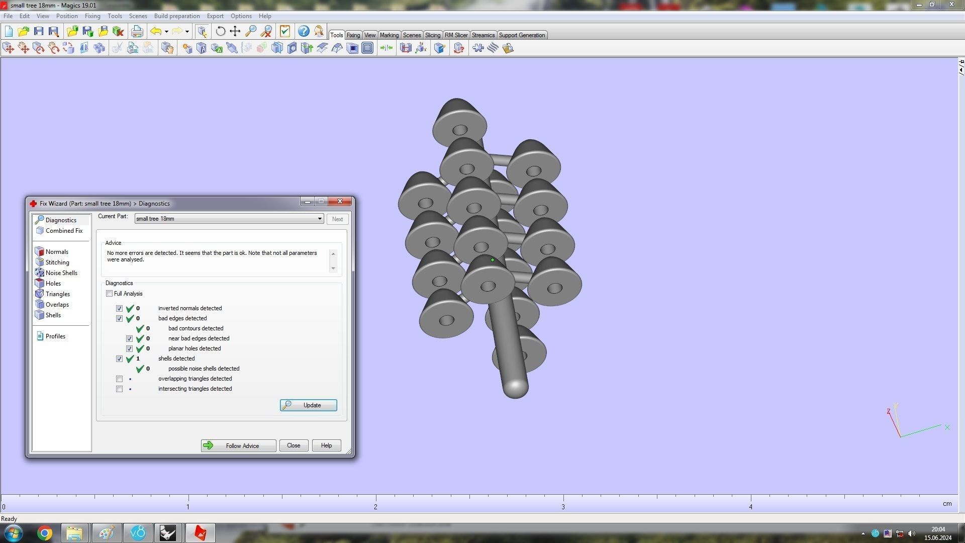 Clash One Row Piramida Diamonds Ring 18 mm 3D print model_20