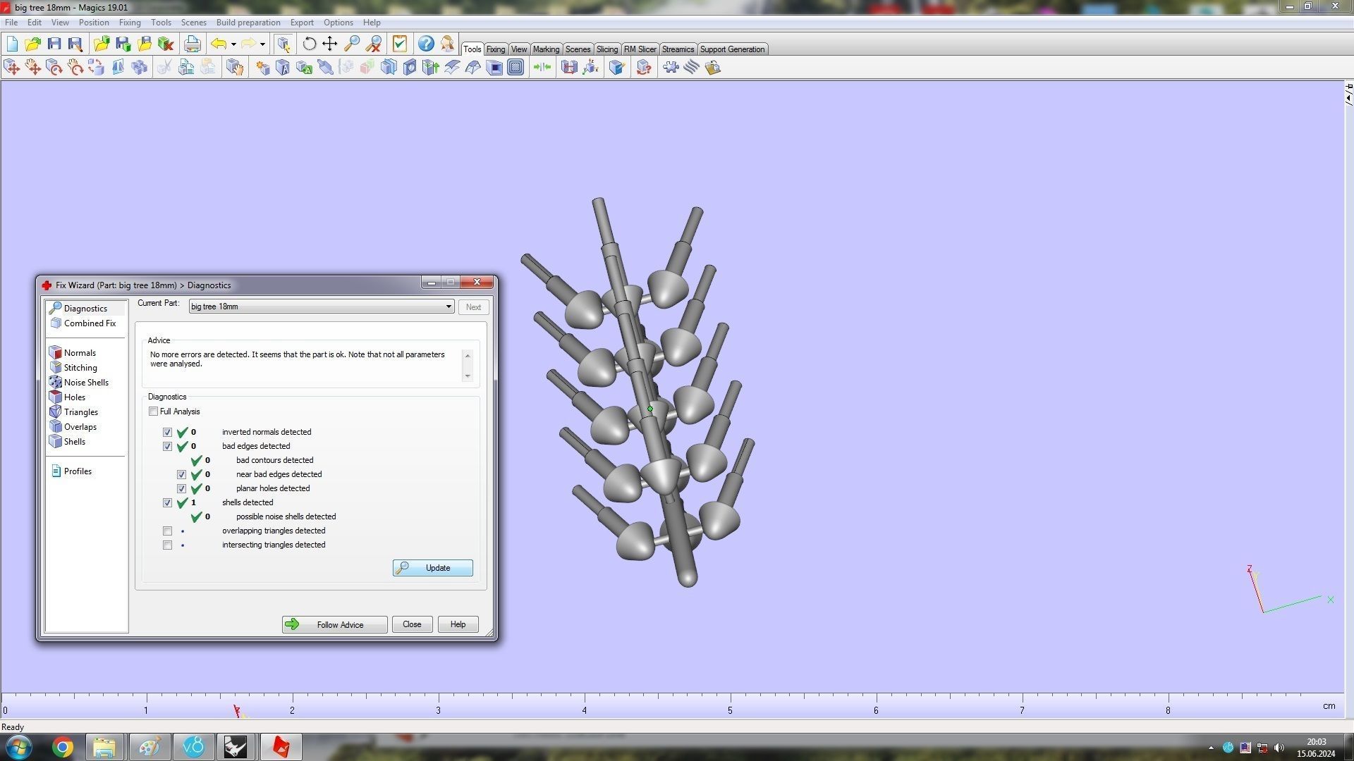Clash One Row Piramida Diamonds Ring 18 mm 3D print model_18