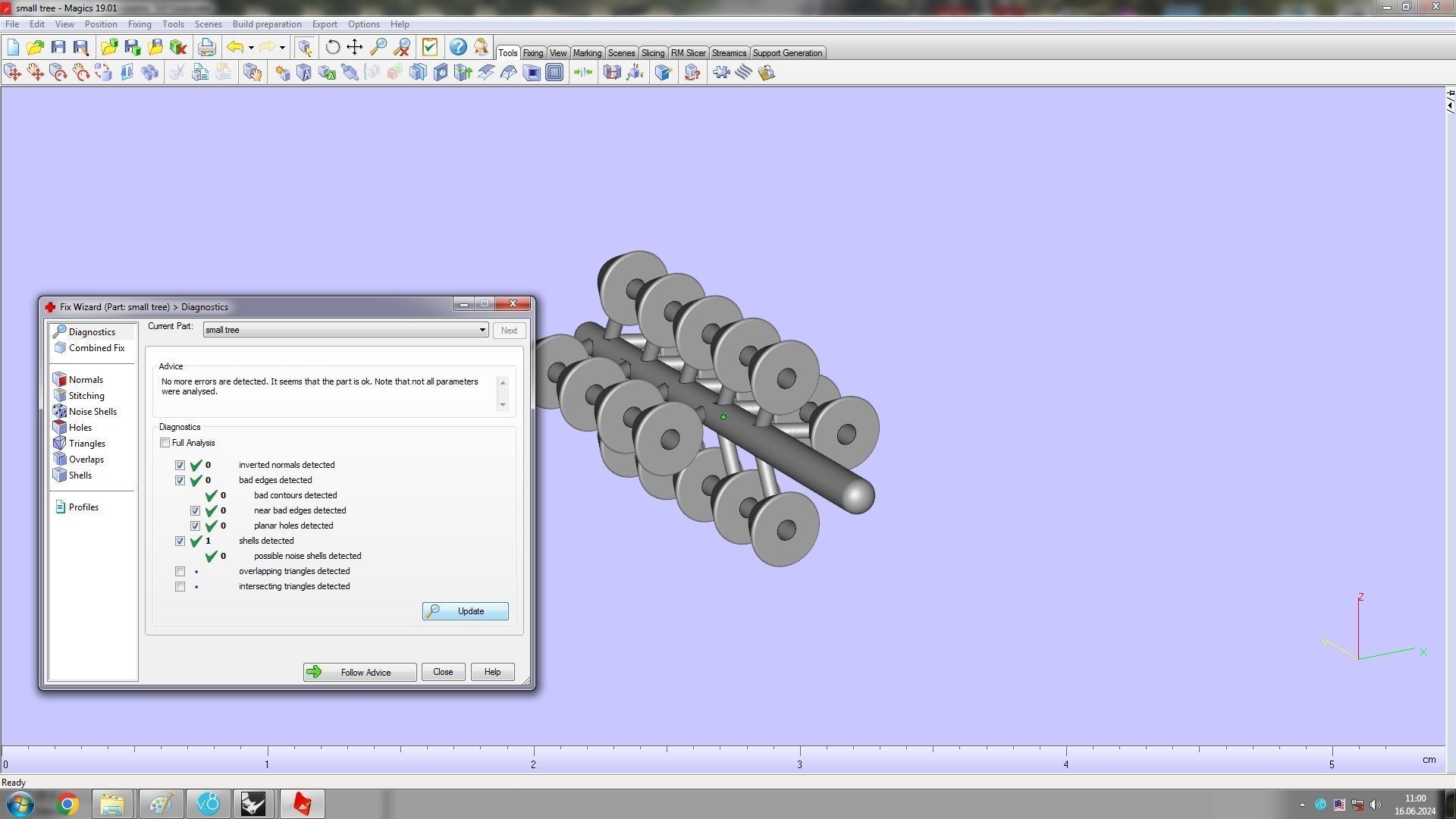 Clash One Row Piramida Diamonds Ring 18 5 mm 3D print model_14