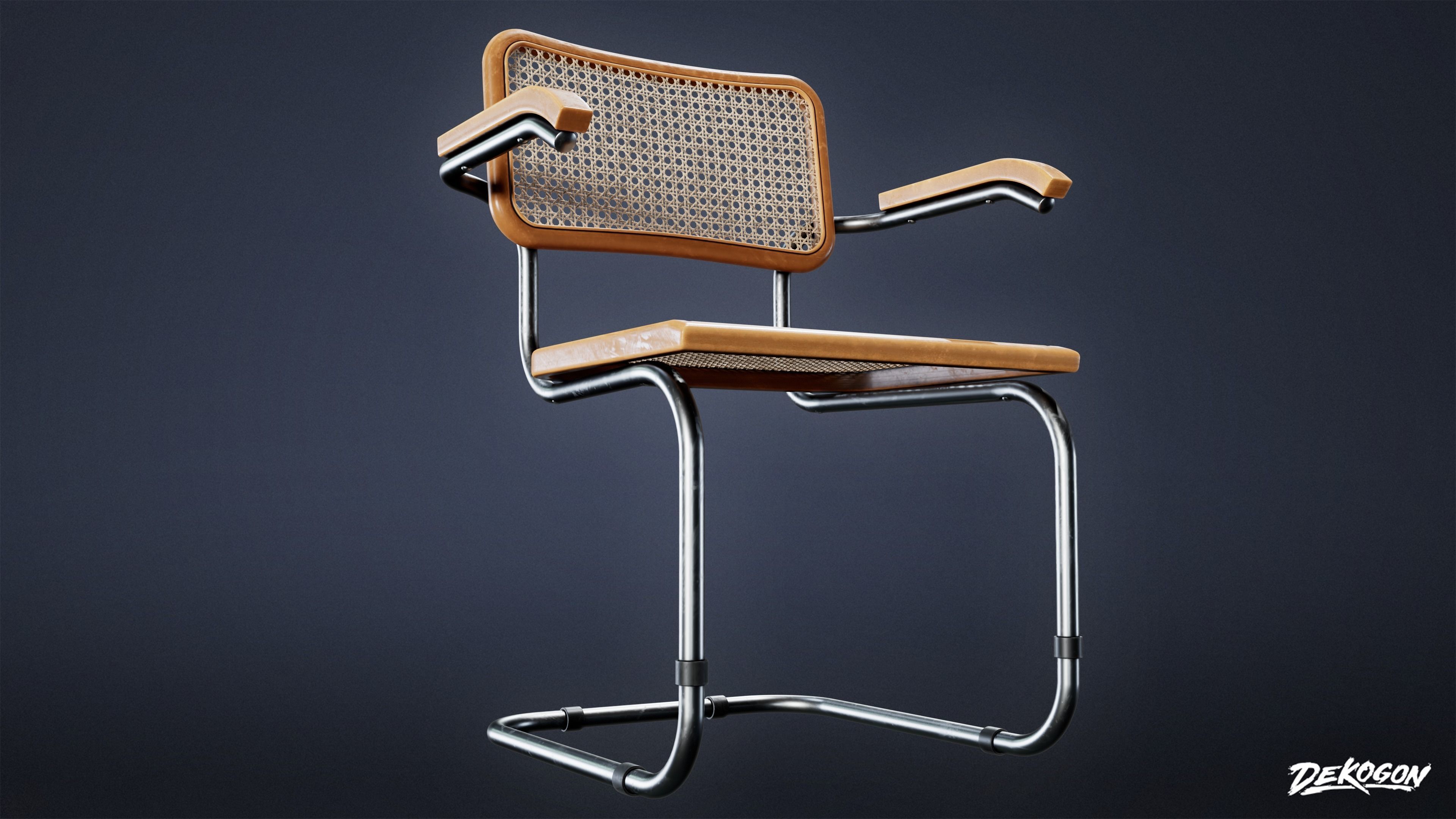 SUBURBS - Chair Set 02 - LOW POLY AND NANITE Low-poly 3D model_1