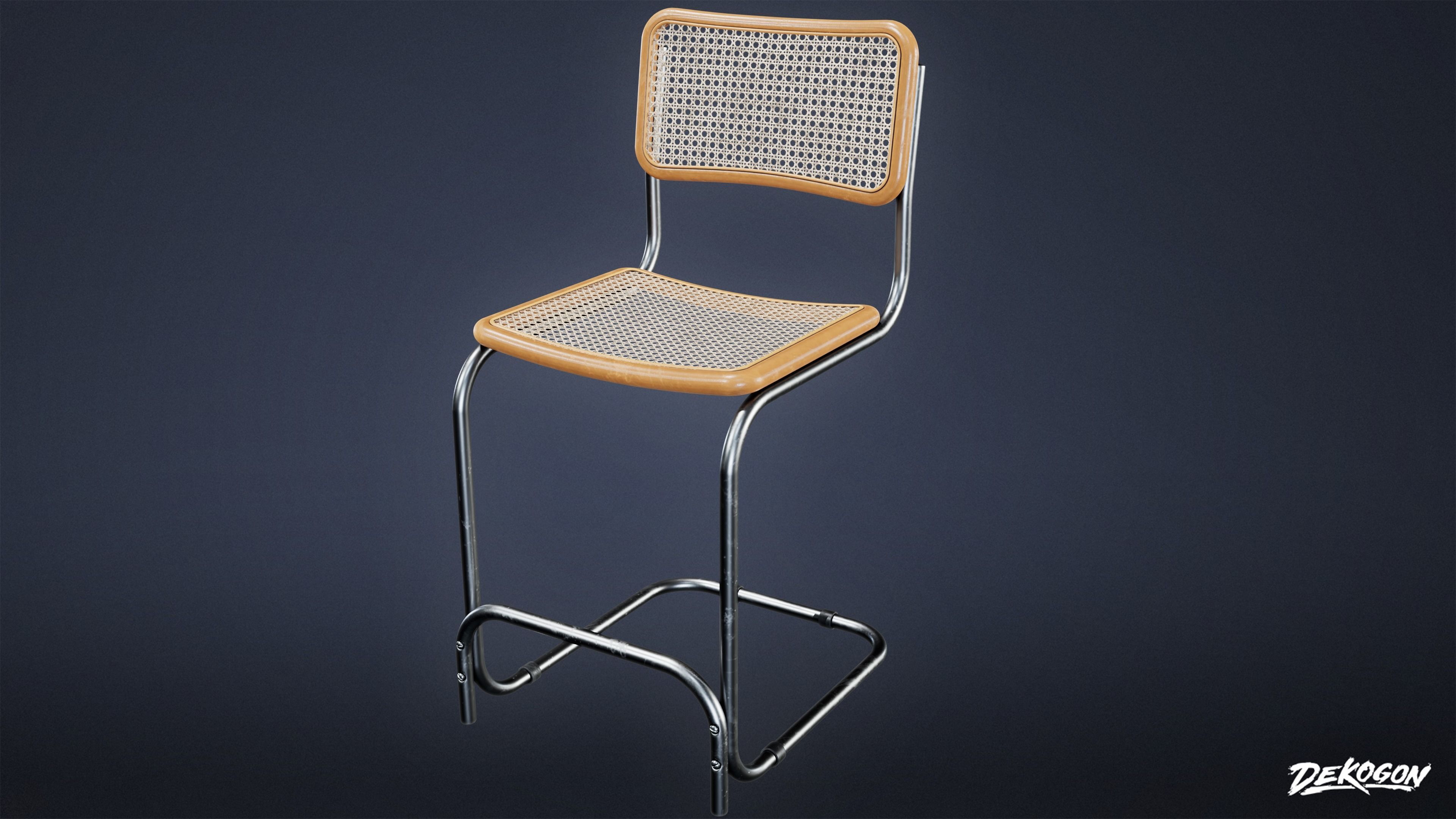 SUBURBS - Chair Set 02 - LOW POLY AND NANITE Low-poly 3D model_3