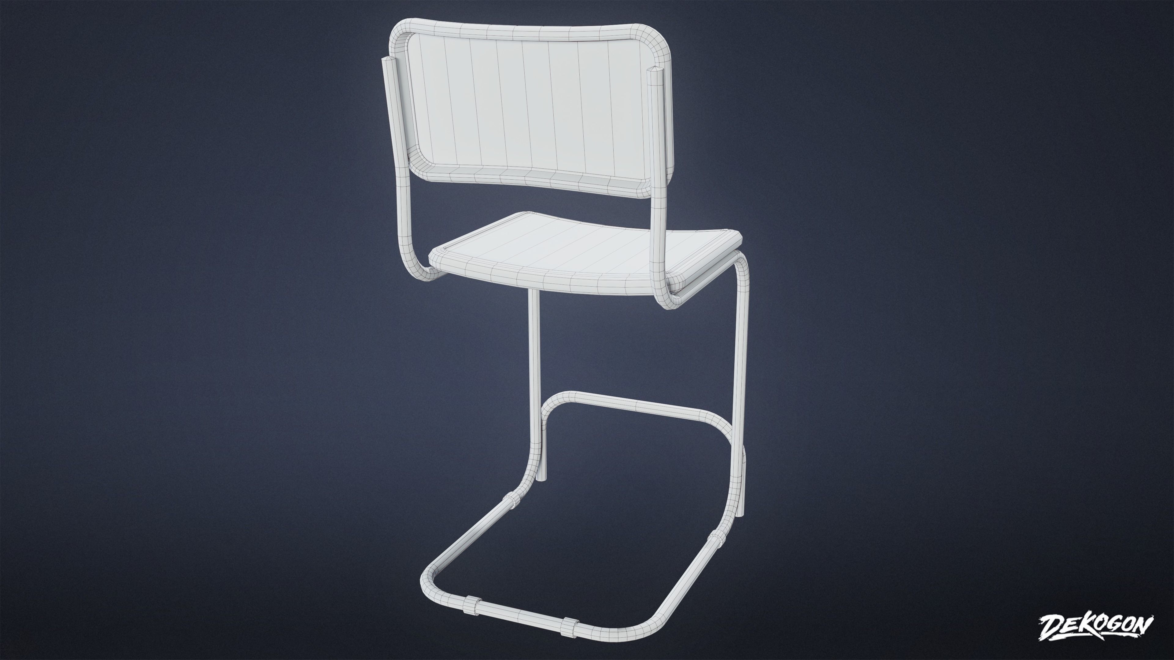 SUBURBS - Chair Set 02 - LOW POLY AND NANITE Low-poly 3D model_20
