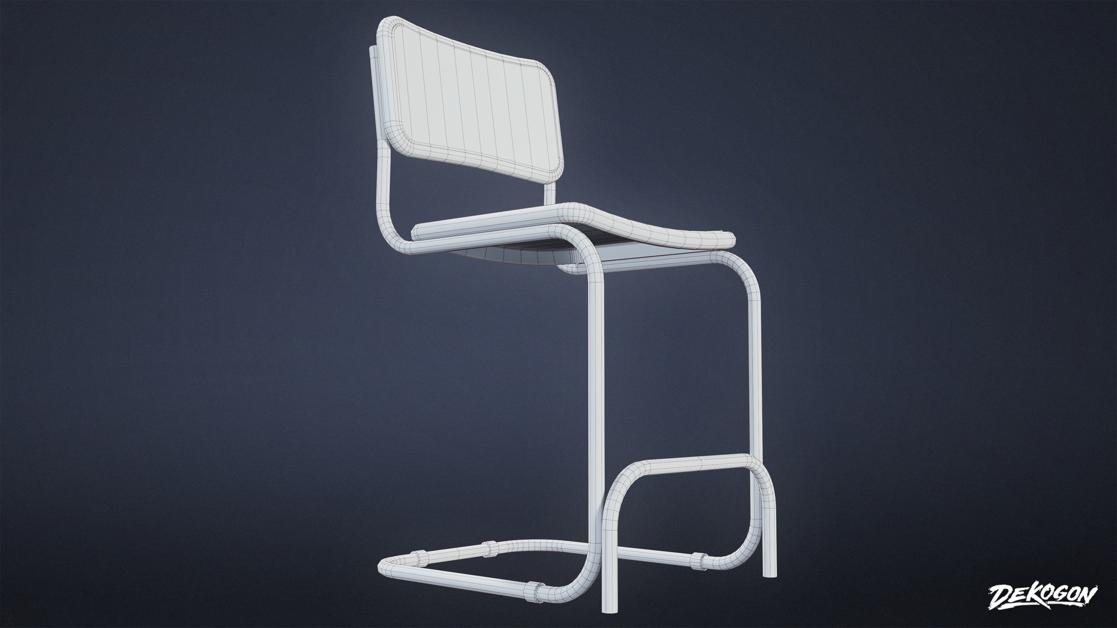 SUBURBS - Chair Set 02 - LOW POLY AND NANITE Low-poly 3D model_15