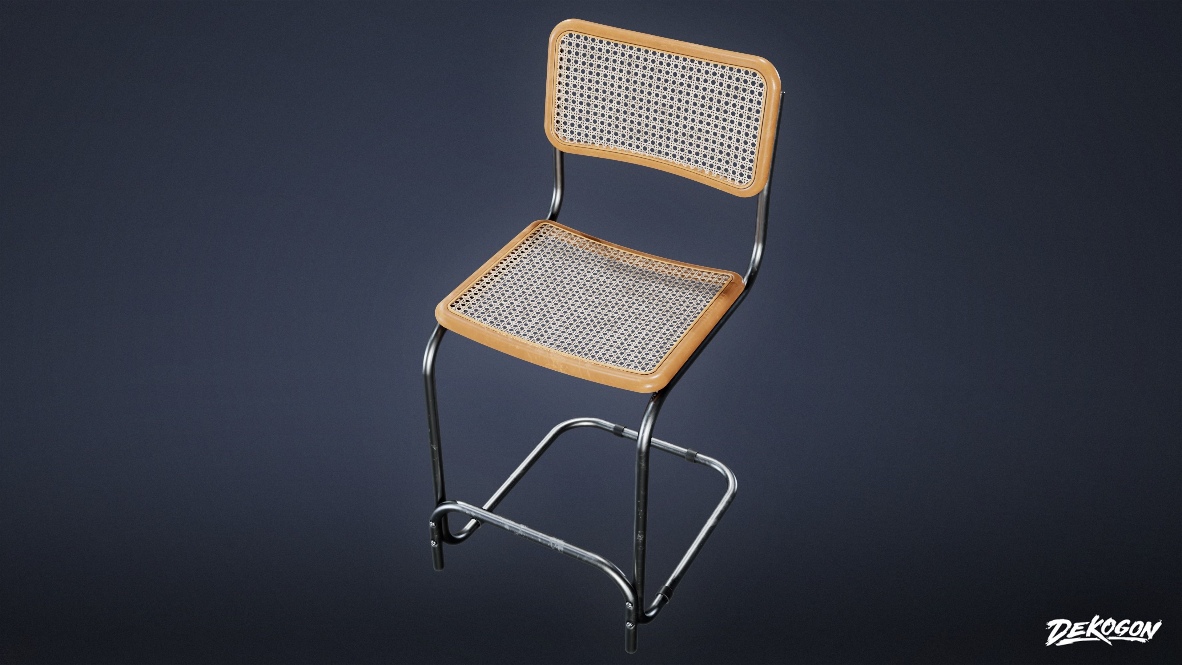 SUBURBS - Chair Set 02 - LOW POLY AND NANITE Low-poly 3D model_11
