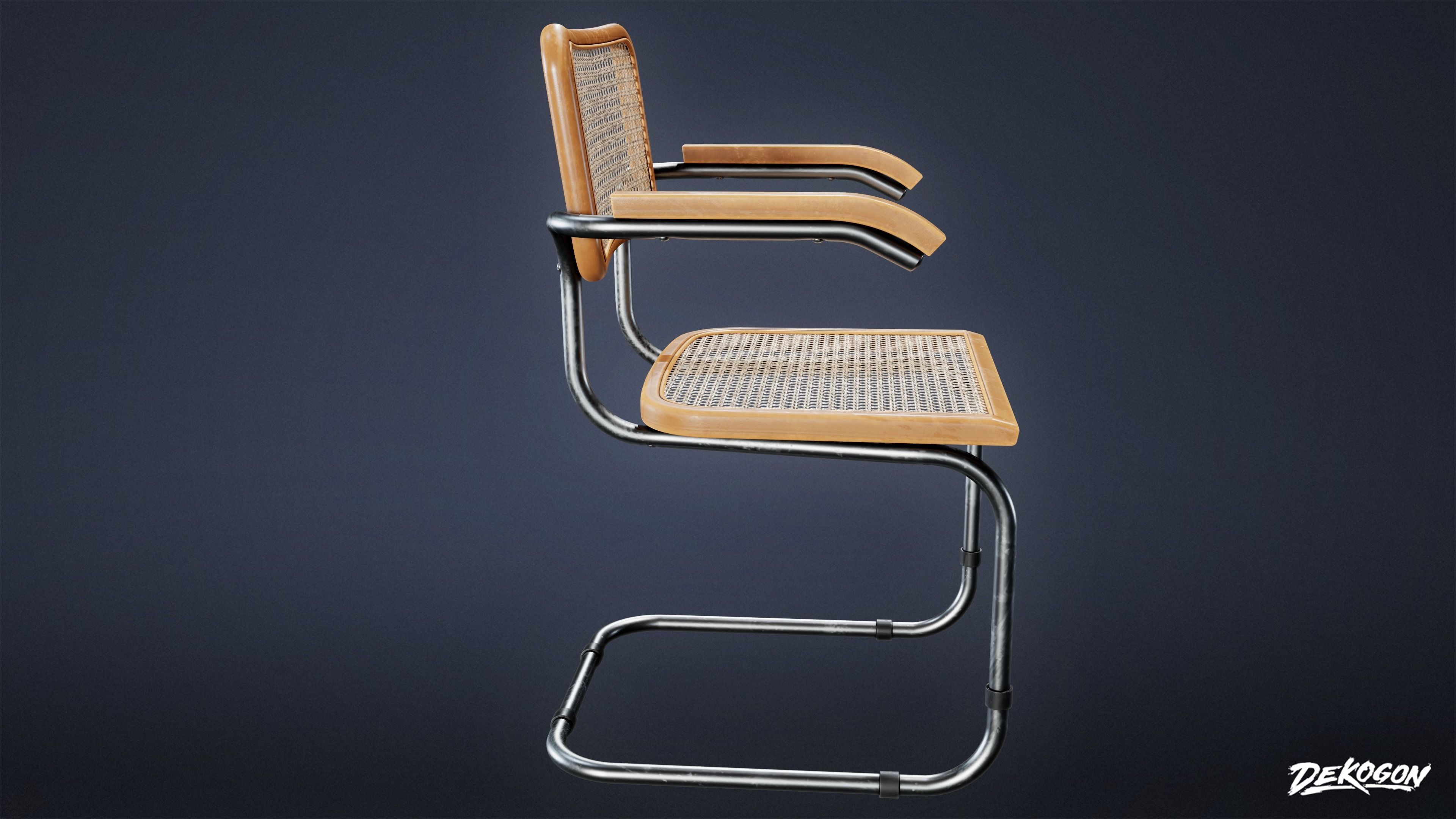 SUBURBS - Chair Set 02 - LOW POLY AND NANITE Low-poly 3D model_6