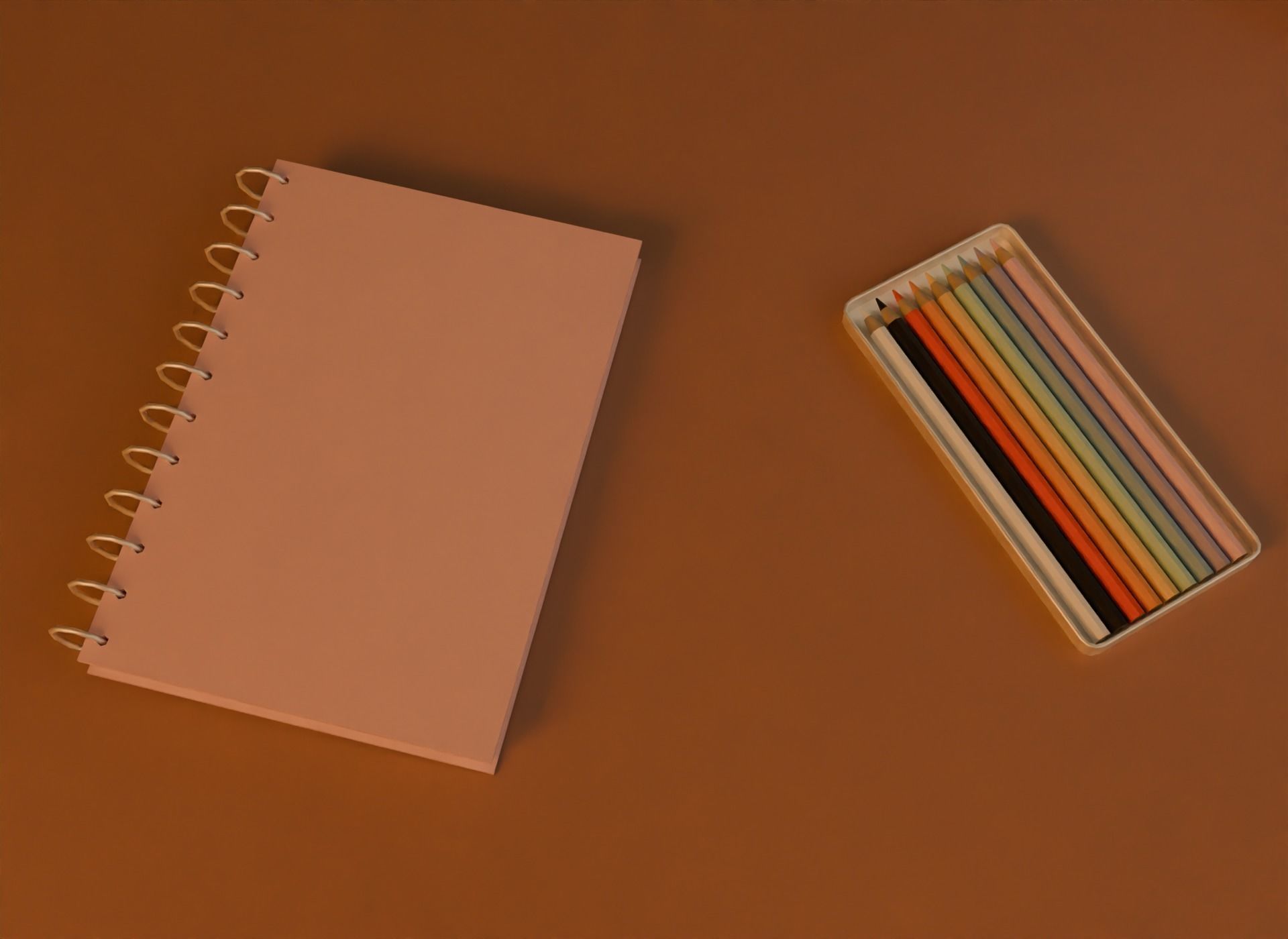 Attic bedroom Low-poly 3D model_15