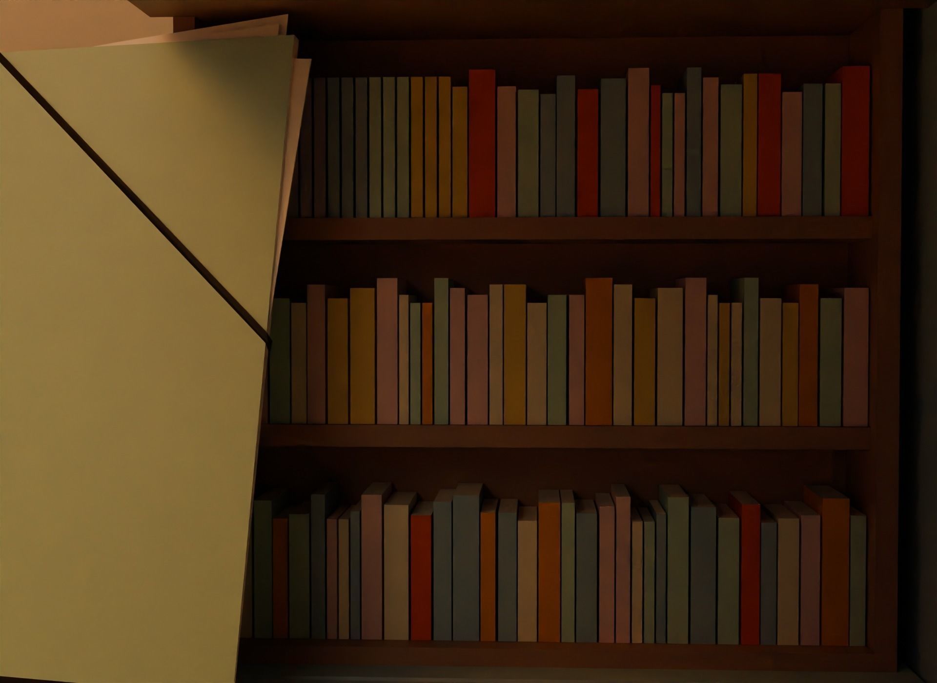 Attic bedroom Low-poly 3D model_7