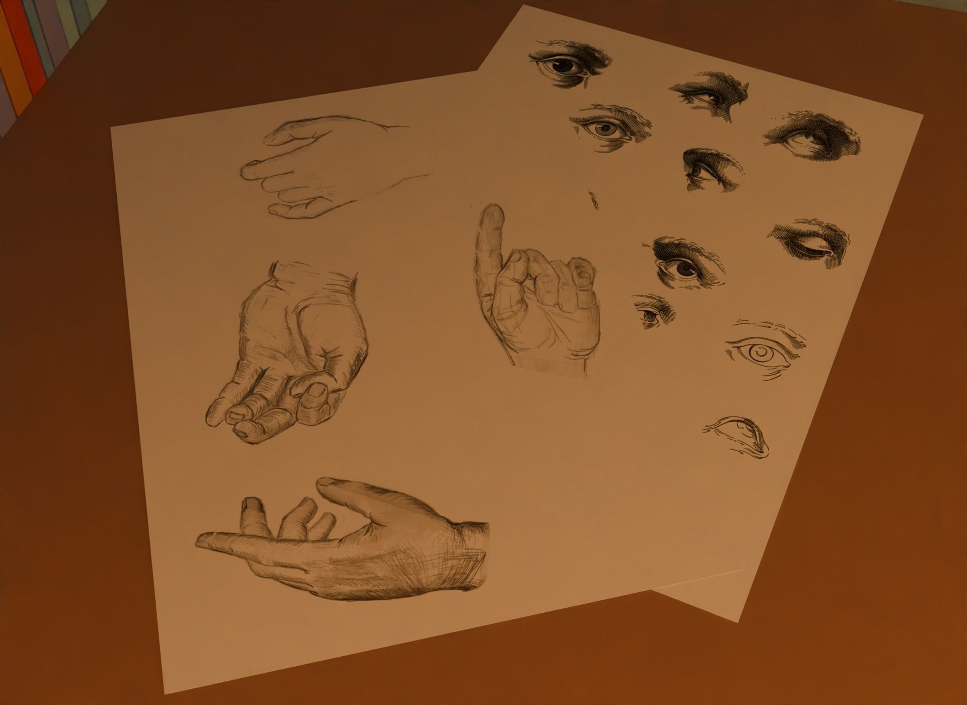 Attic bedroom Low-poly 3D model_9