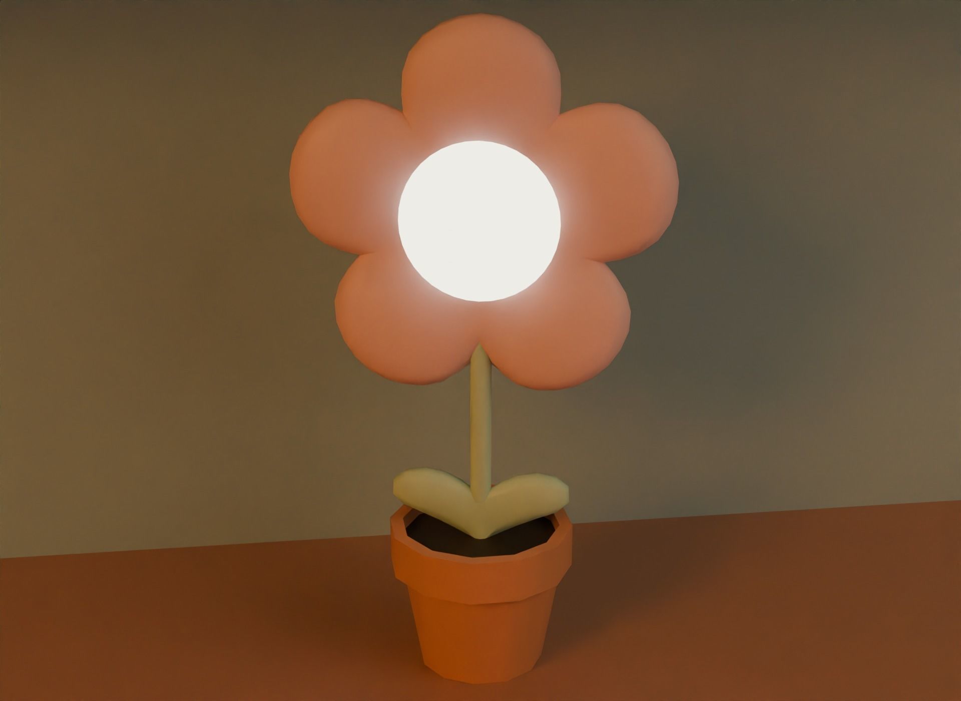 Attic bedroom Low-poly 3D model_17