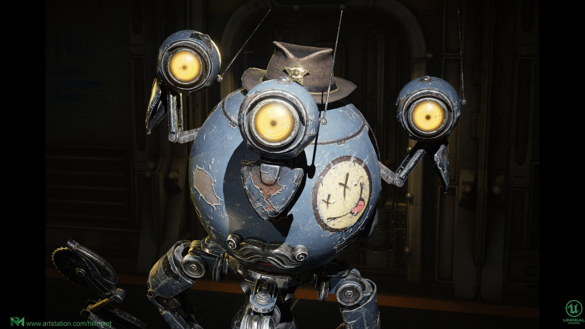 Robot Assistant Fallout Low-poly 3D model_6