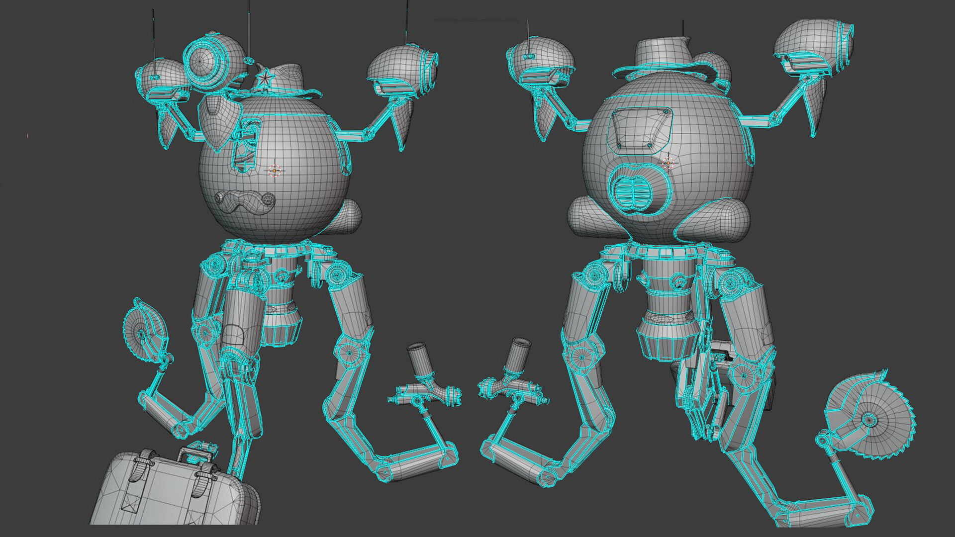 Robot Assistant Fallout Low-poly 3D model_11