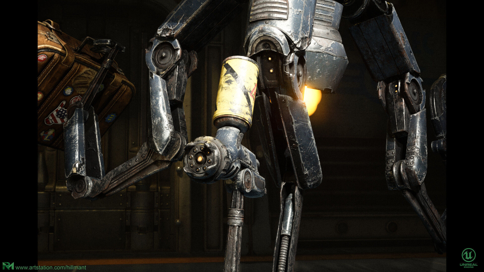 Robot Assistant Fallout Low-poly 3D model_2