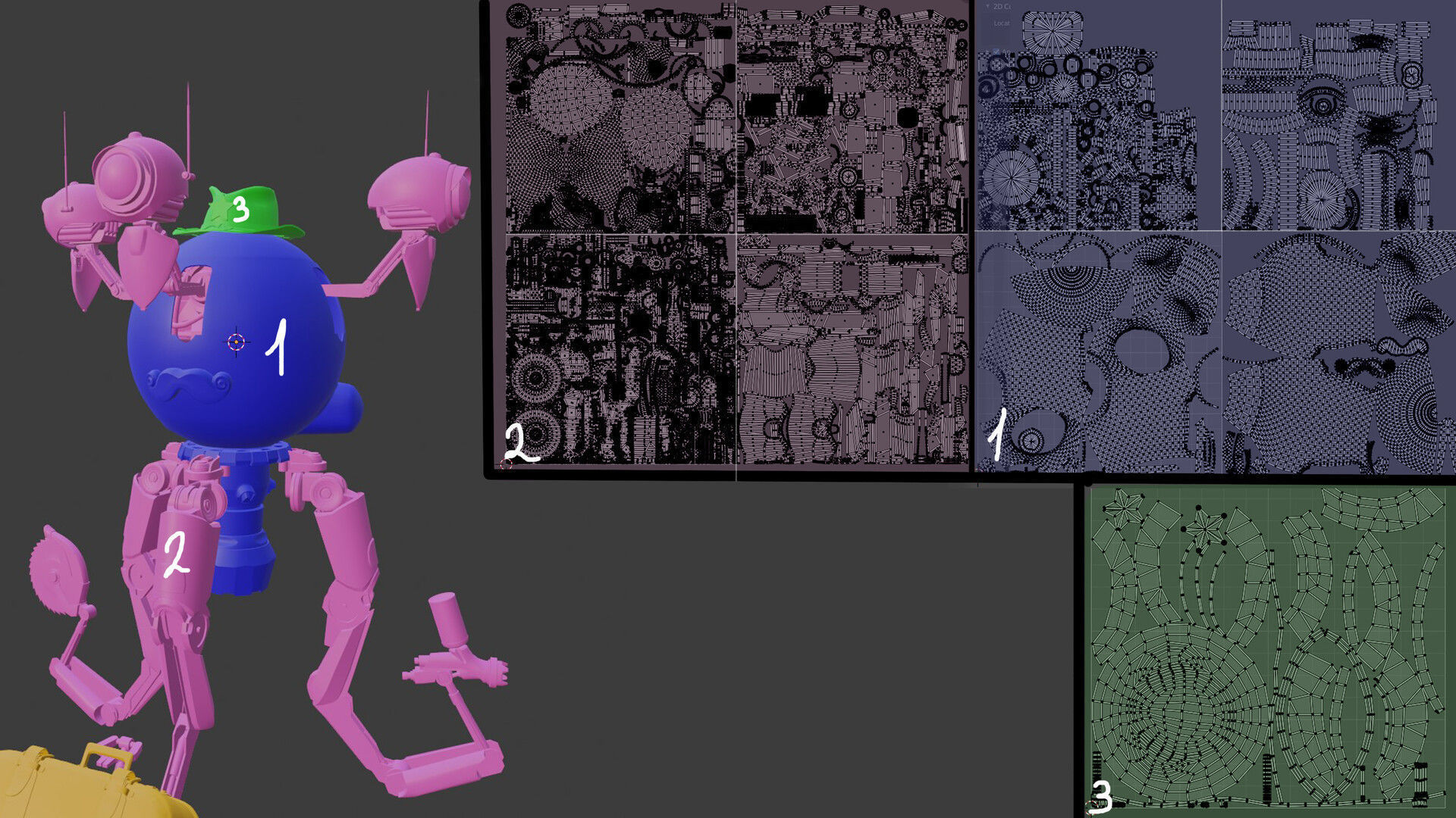 Robot Assistant Fallout Low-poly 3D model_10