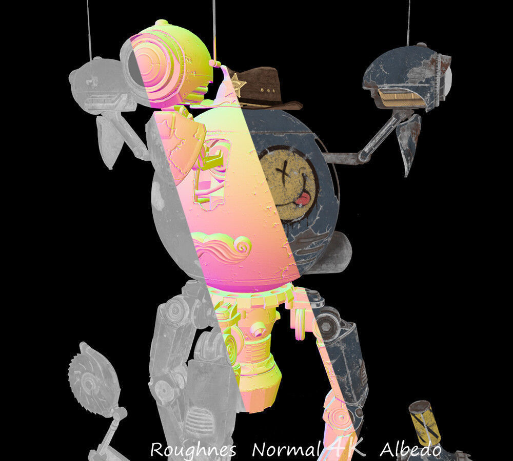 Robot Assistant Fallout Low-poly 3D model_12