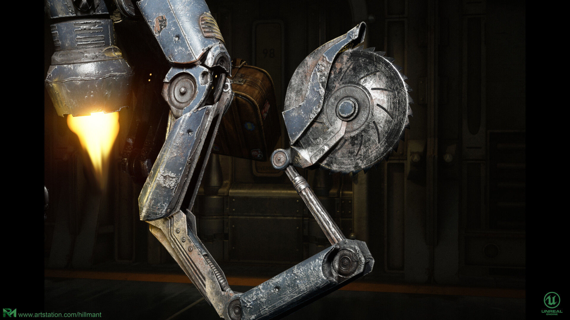 Robot Assistant Fallout Low-poly 3D model_3