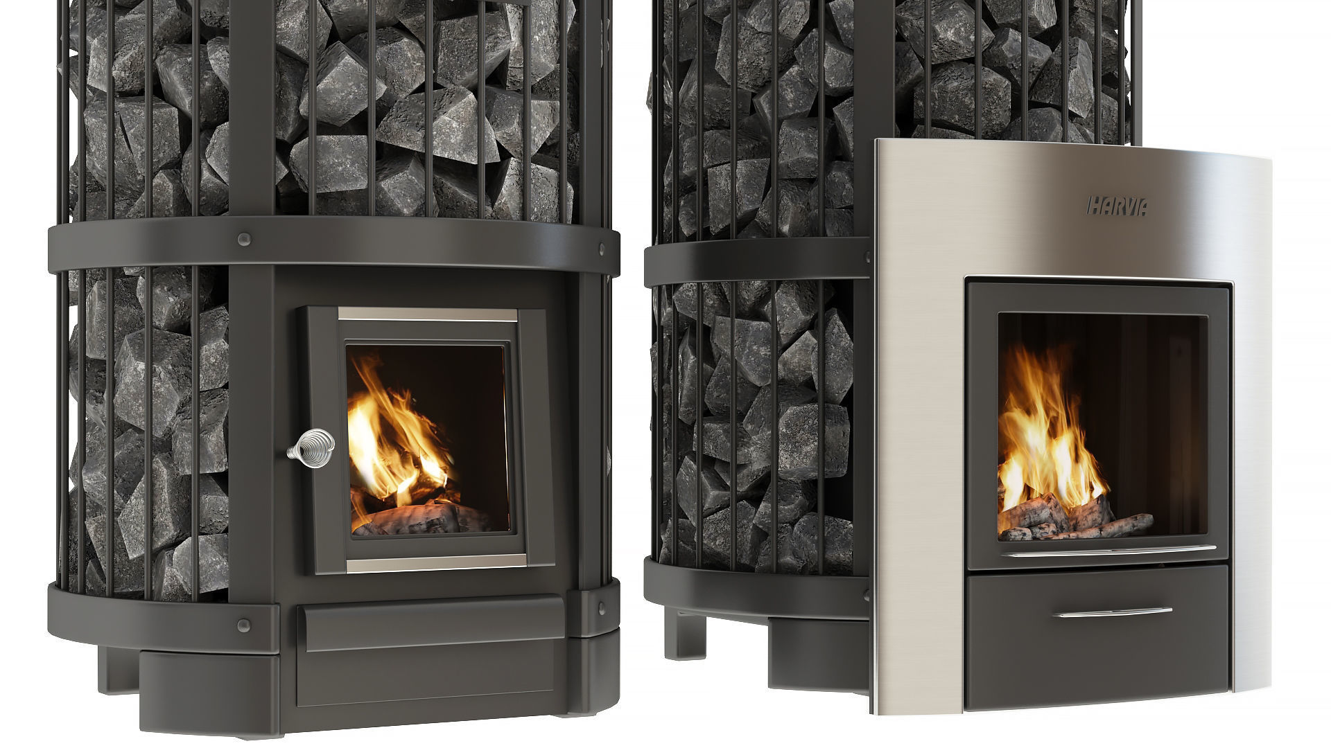 Two Harvia Legend bath stoves 3D model_4