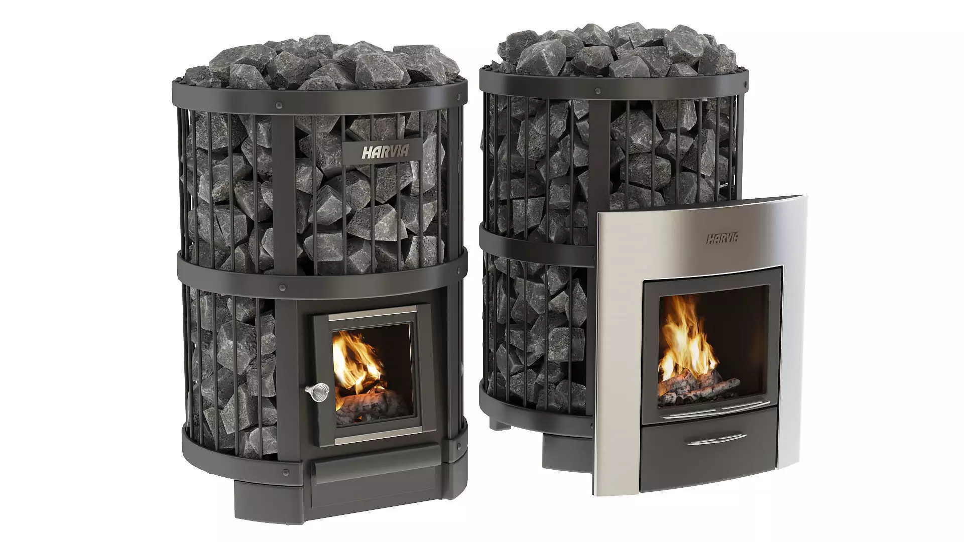 Two Harvia Legend bath stoves 3D model_0