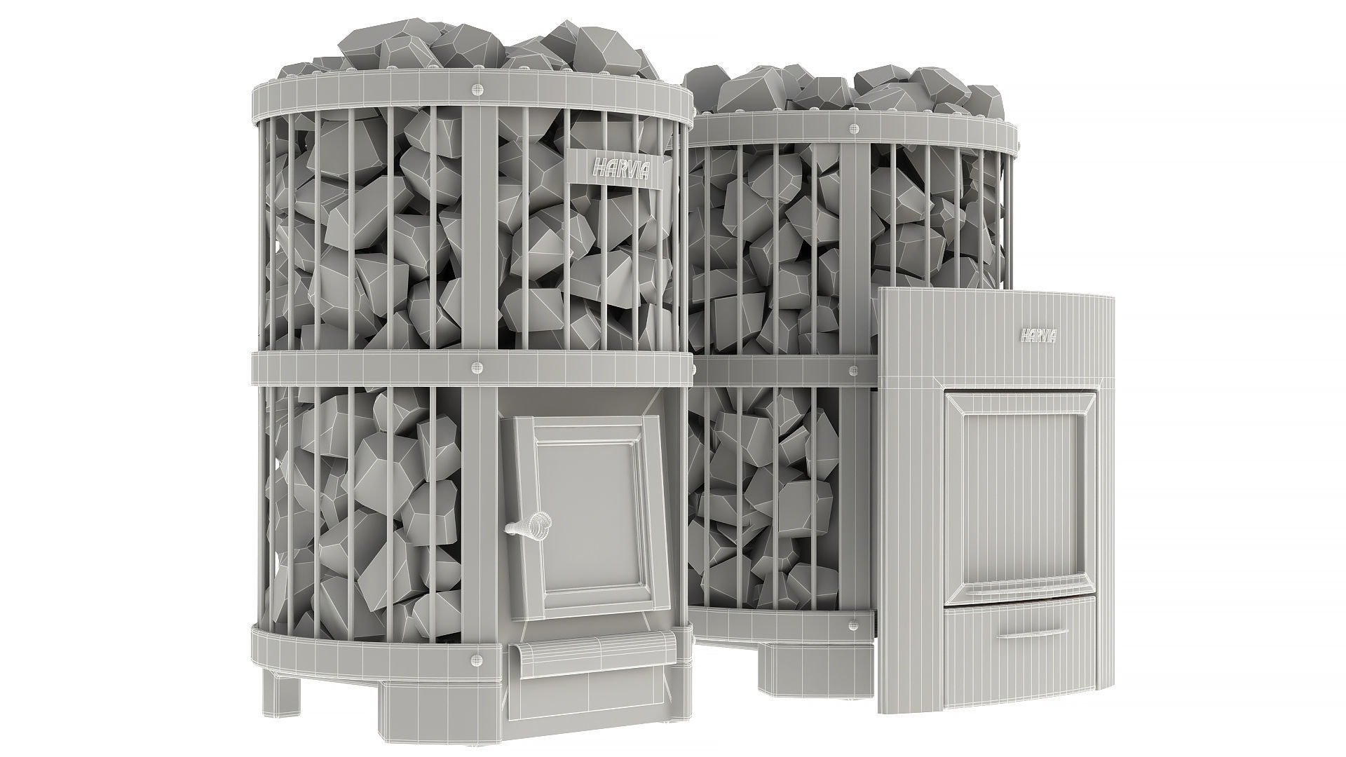 Two Harvia Legend bath stoves 3D model_8