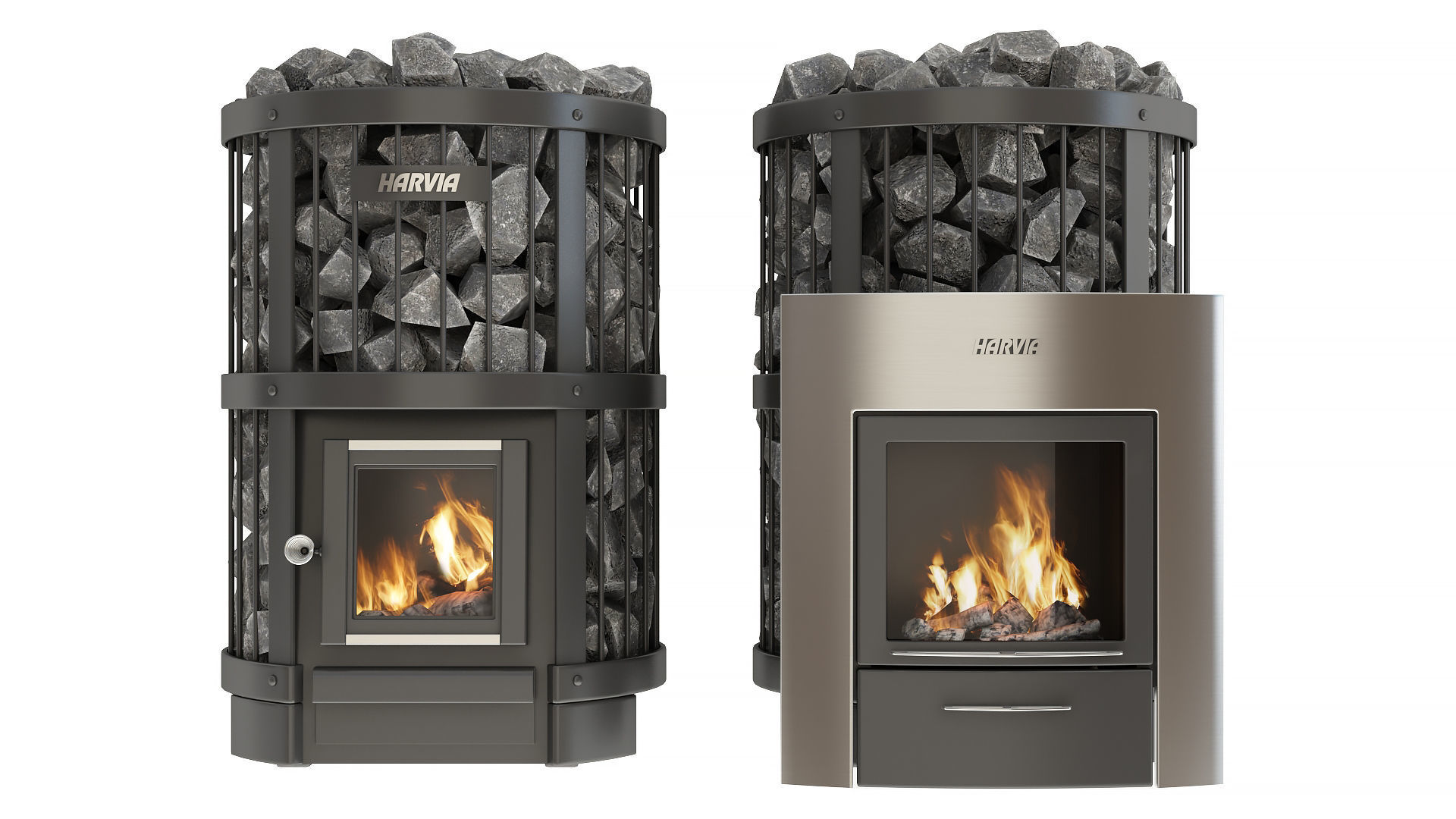 Two Harvia Legend bath stoves 3D model_1