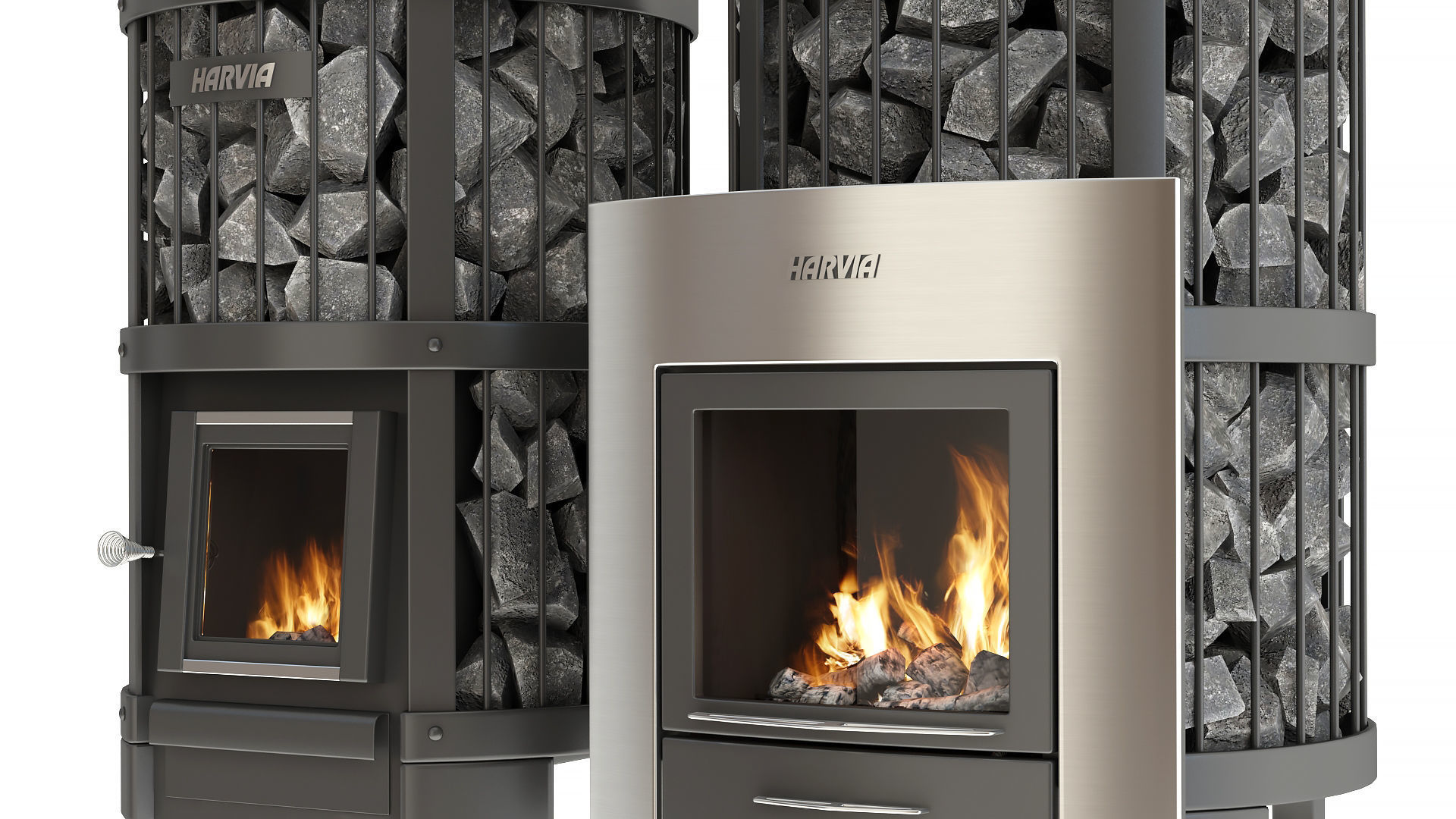 Two Harvia Legend bath stoves 3D model_2