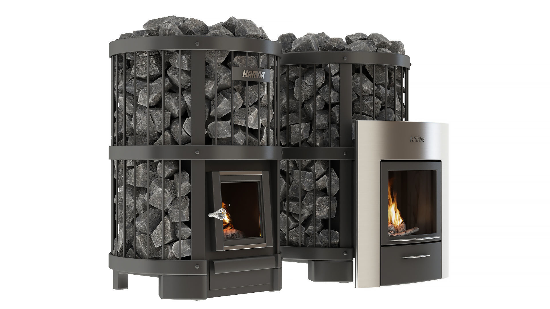 Two Harvia Legend bath stoves 3D model_3