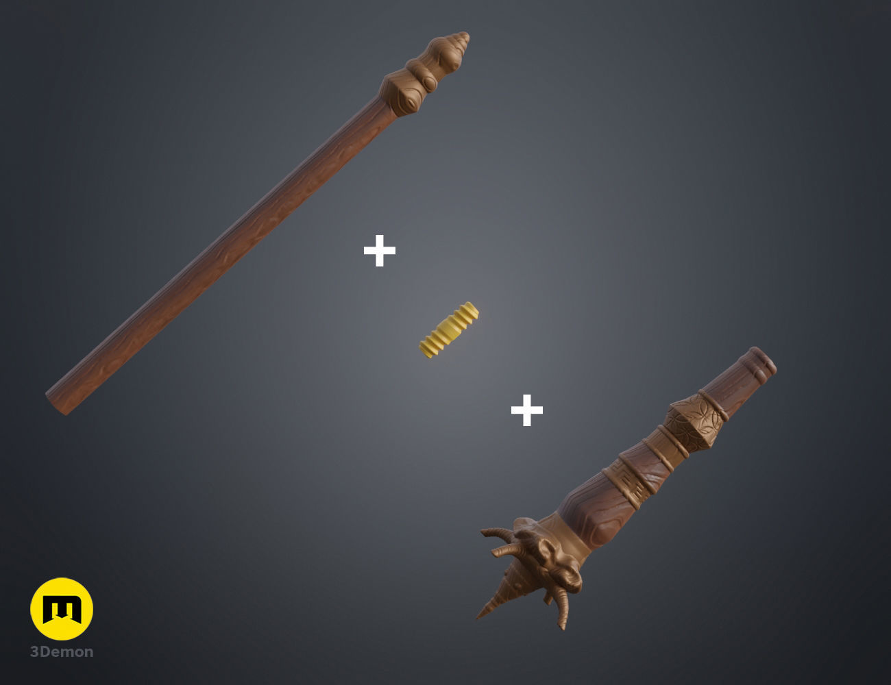 Kazuhiro Shiratori wand 3D print model_1