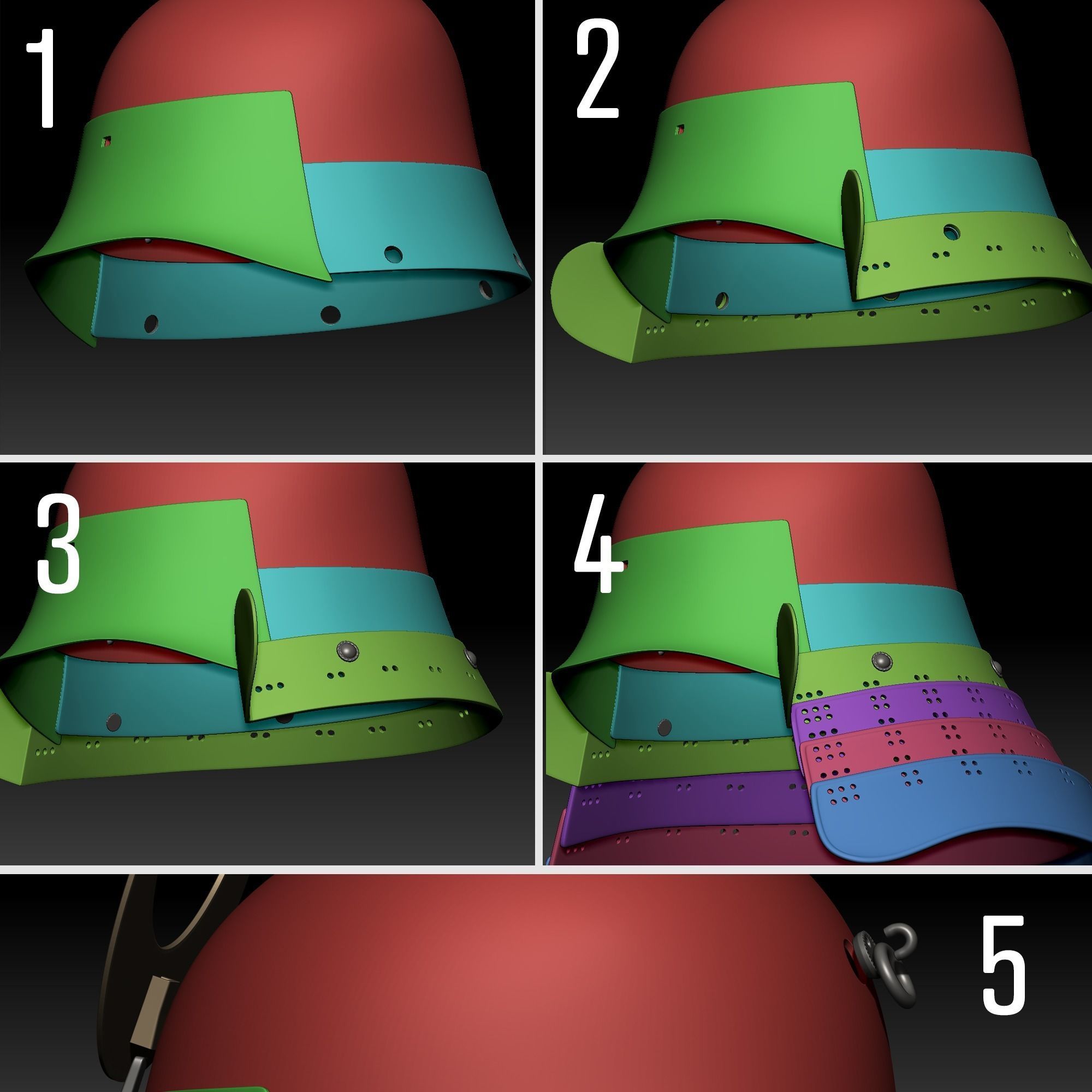 Kabuto Zunari 3D print model_8