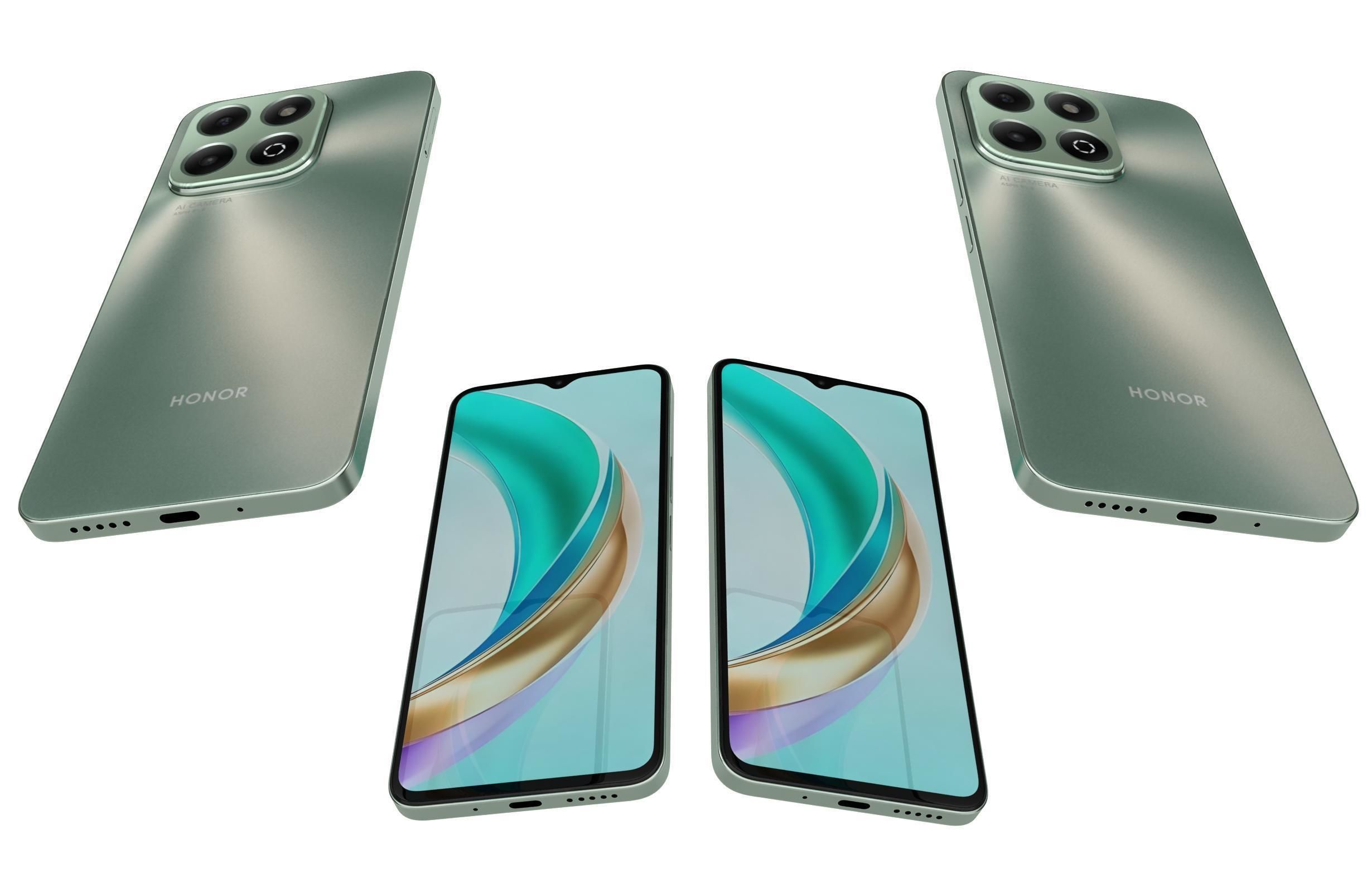 Honor X6b Forest Green 3D model_6