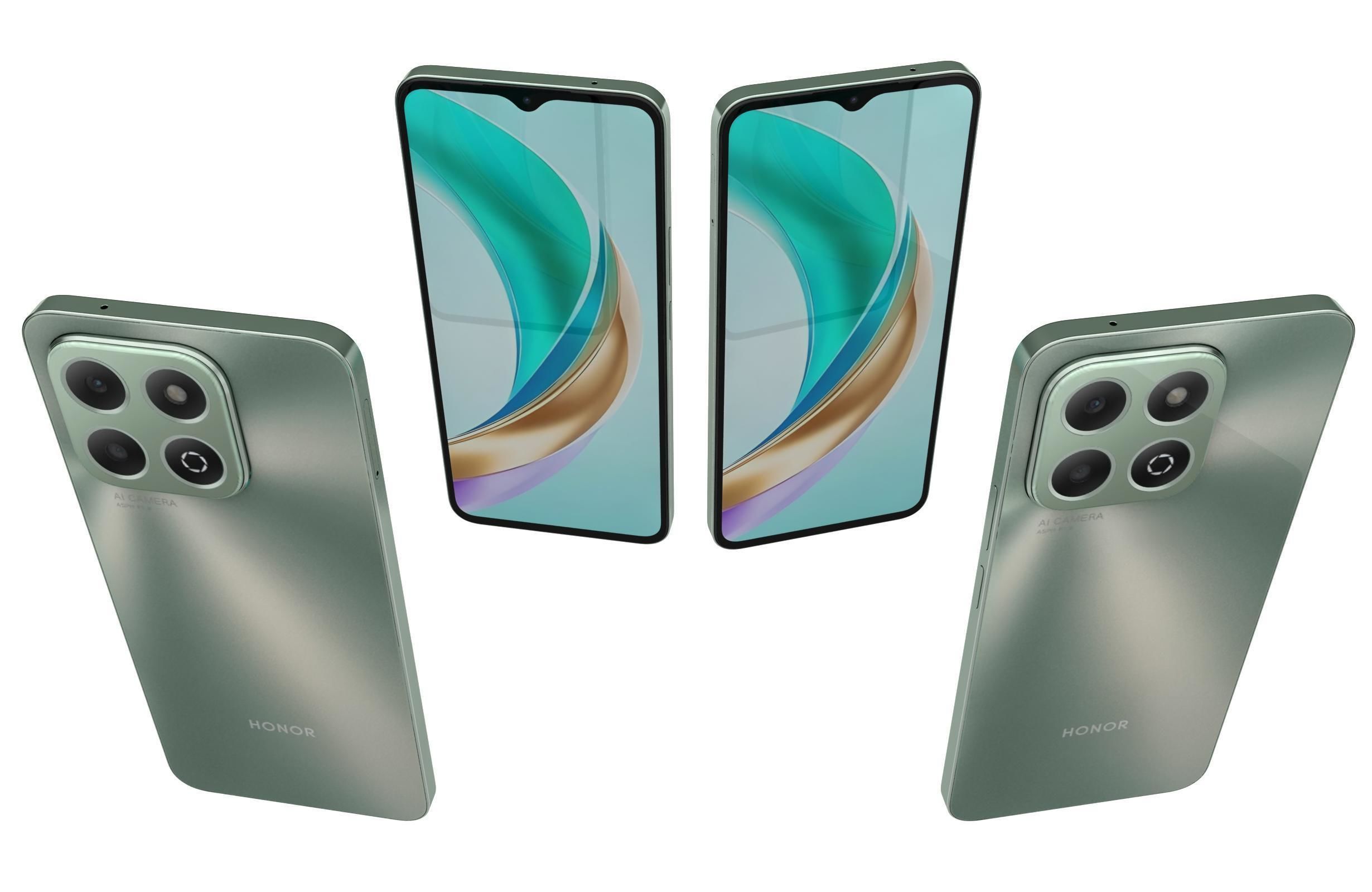 Honor X6b Forest Green 3D model_7