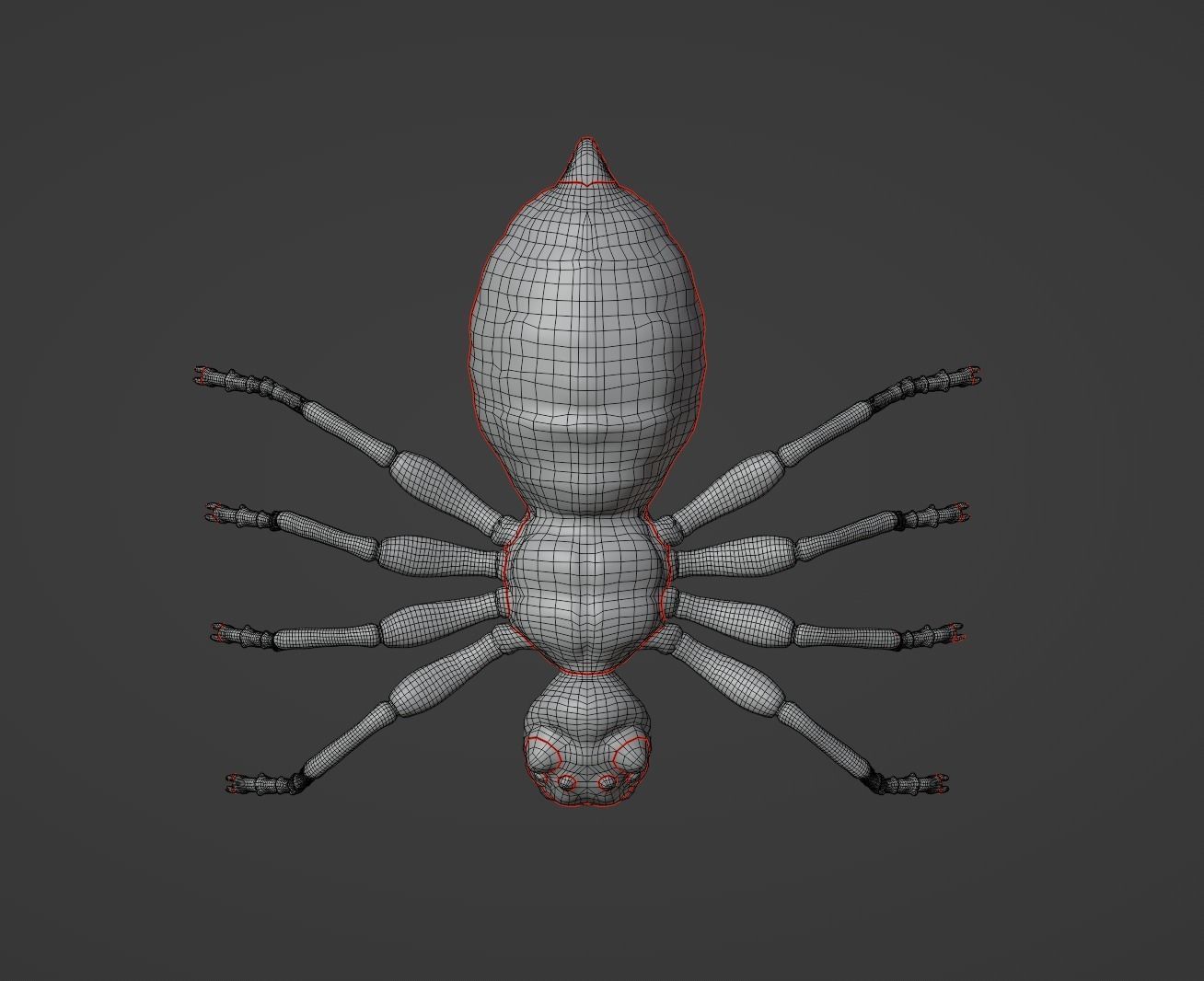 Spider Low-poly 3D model_12