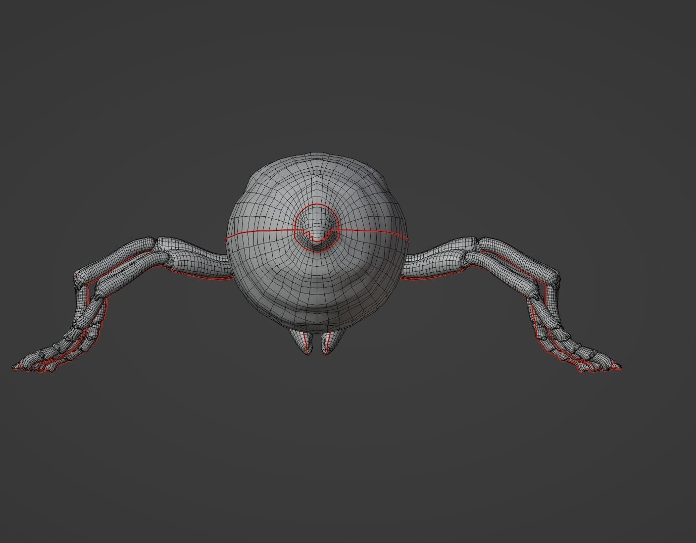 Spider Low-poly 3D model_9